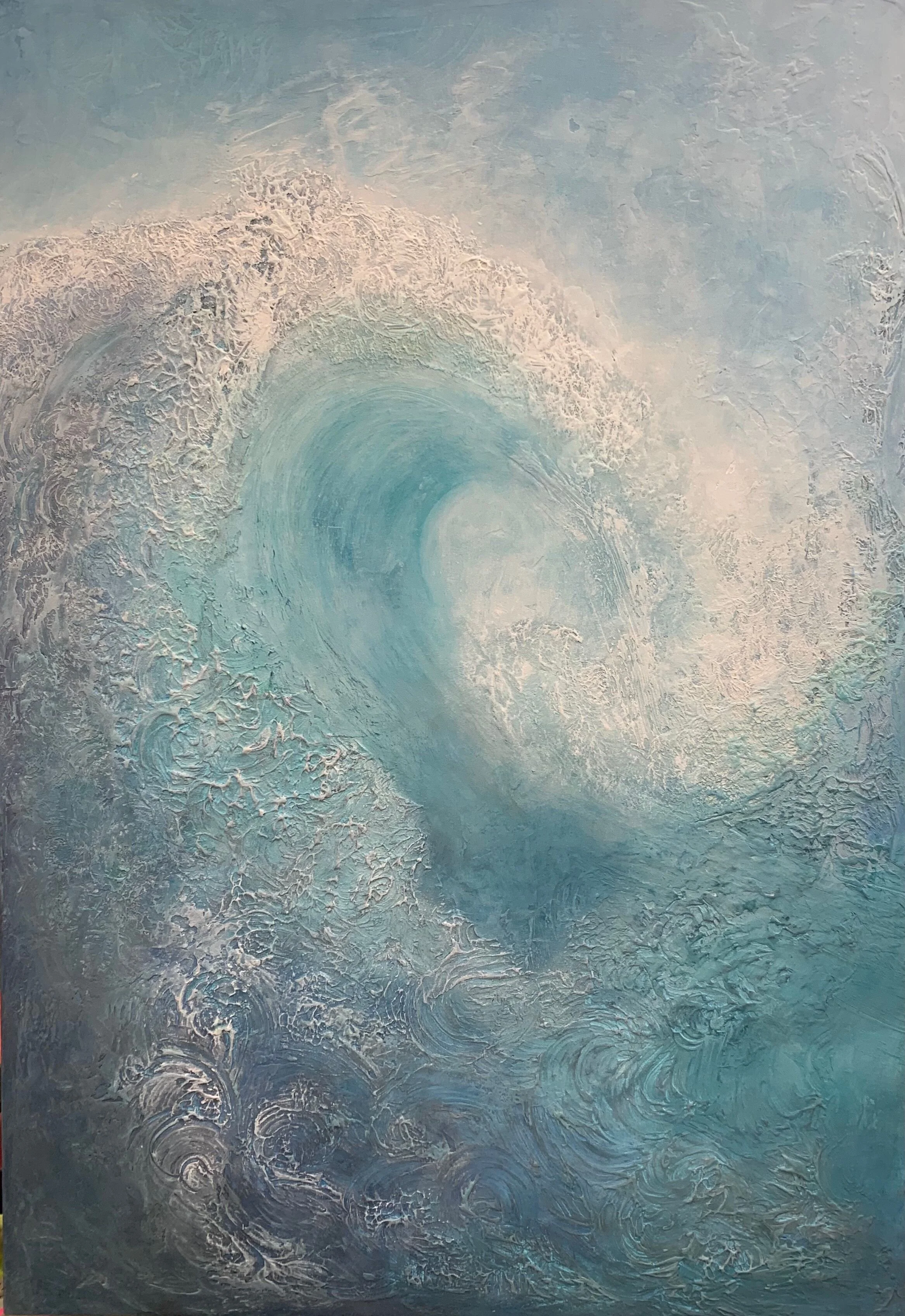 « The Wave» 70x100 cm Deep Edge, Acrylic, mixed media