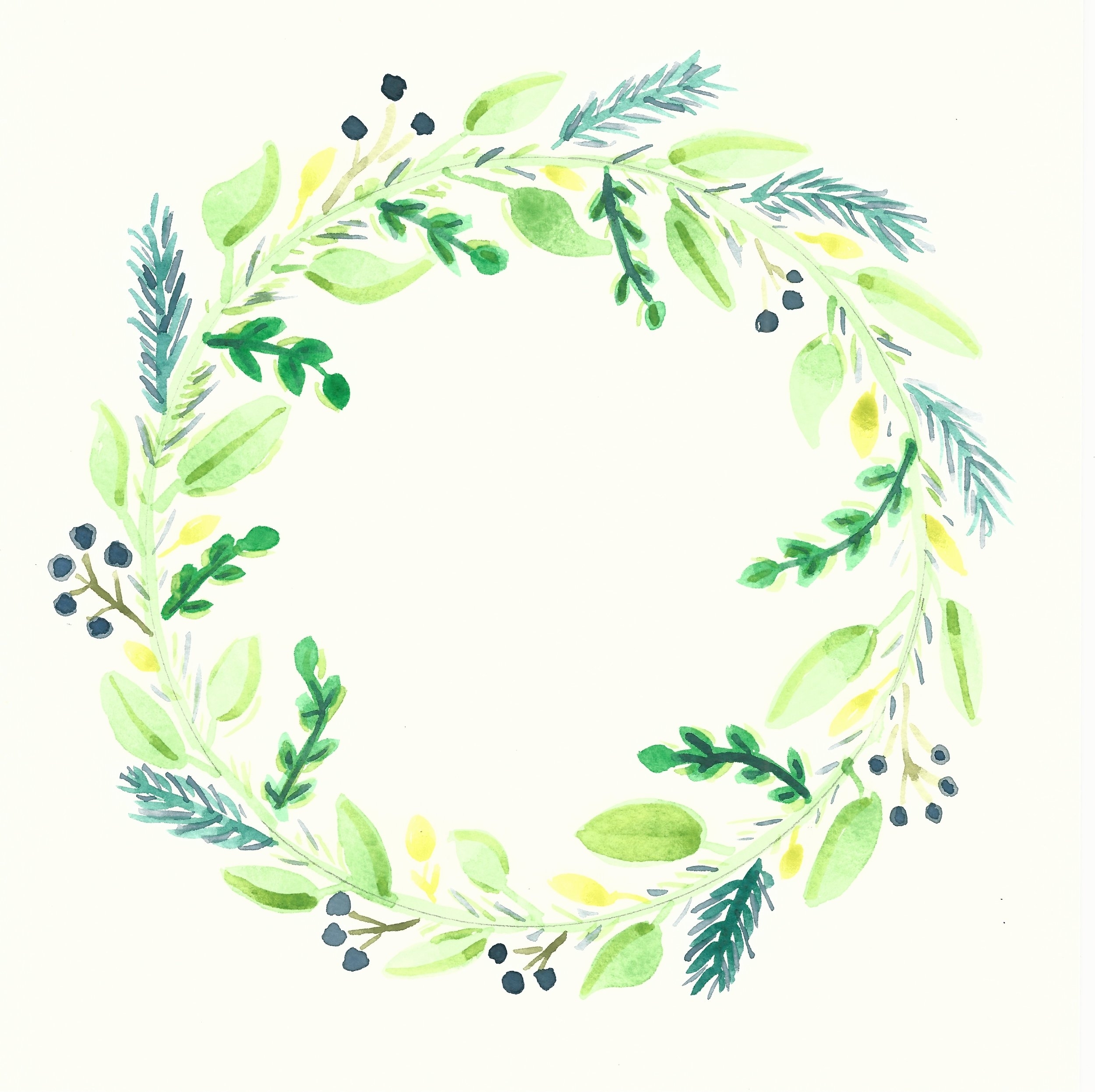 Watercolor Wreath
