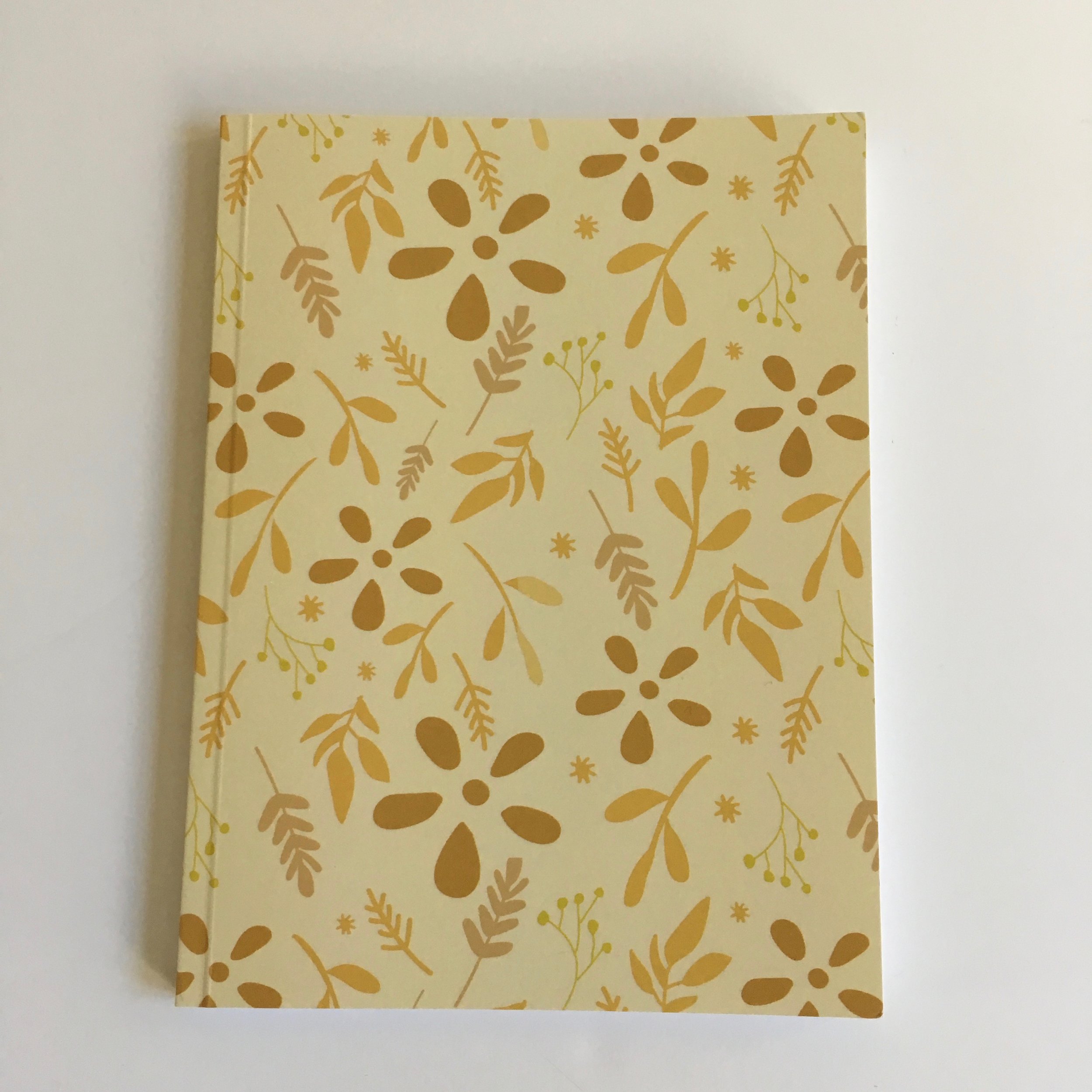 Soft cover journal in tossed floral pattern (honey) (Copy)