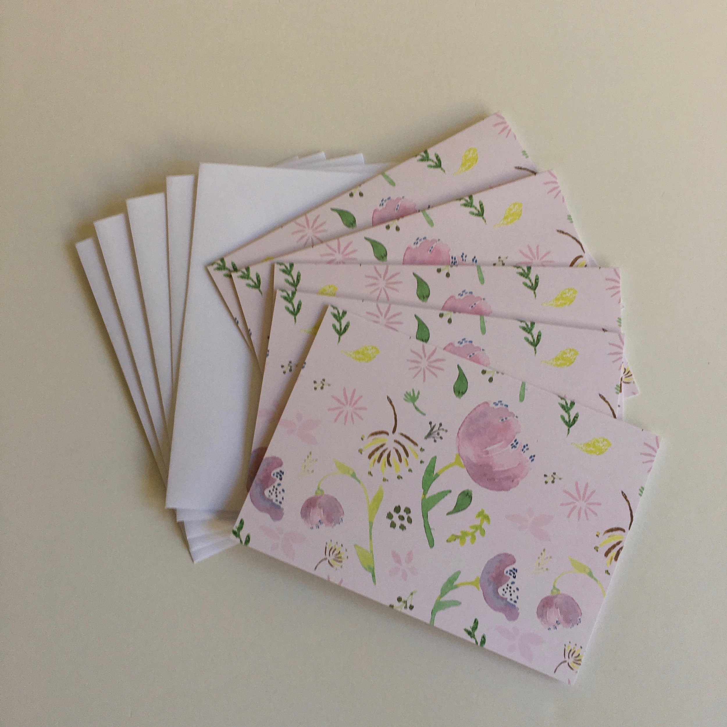 Watercolor cards - pink (Copy)