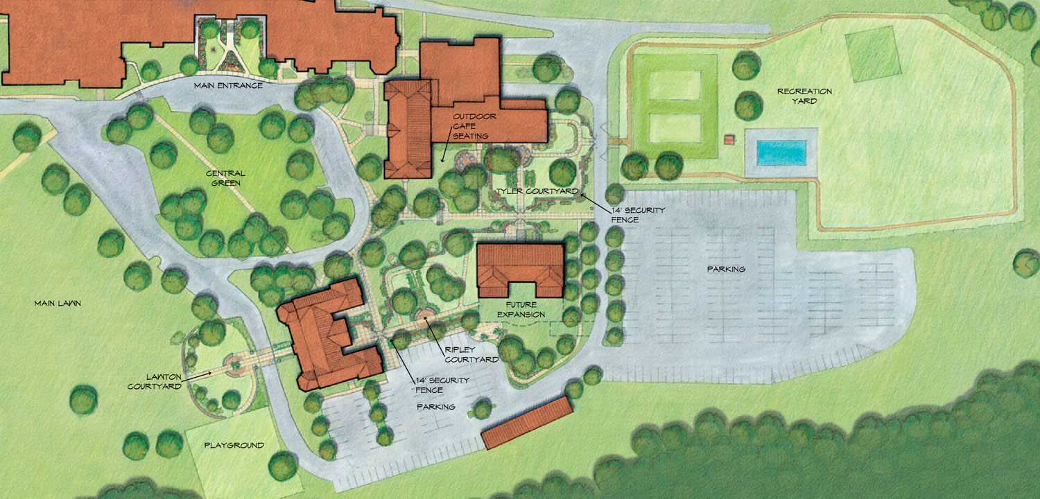 Brattleboro Retreat Rendered Masterplan