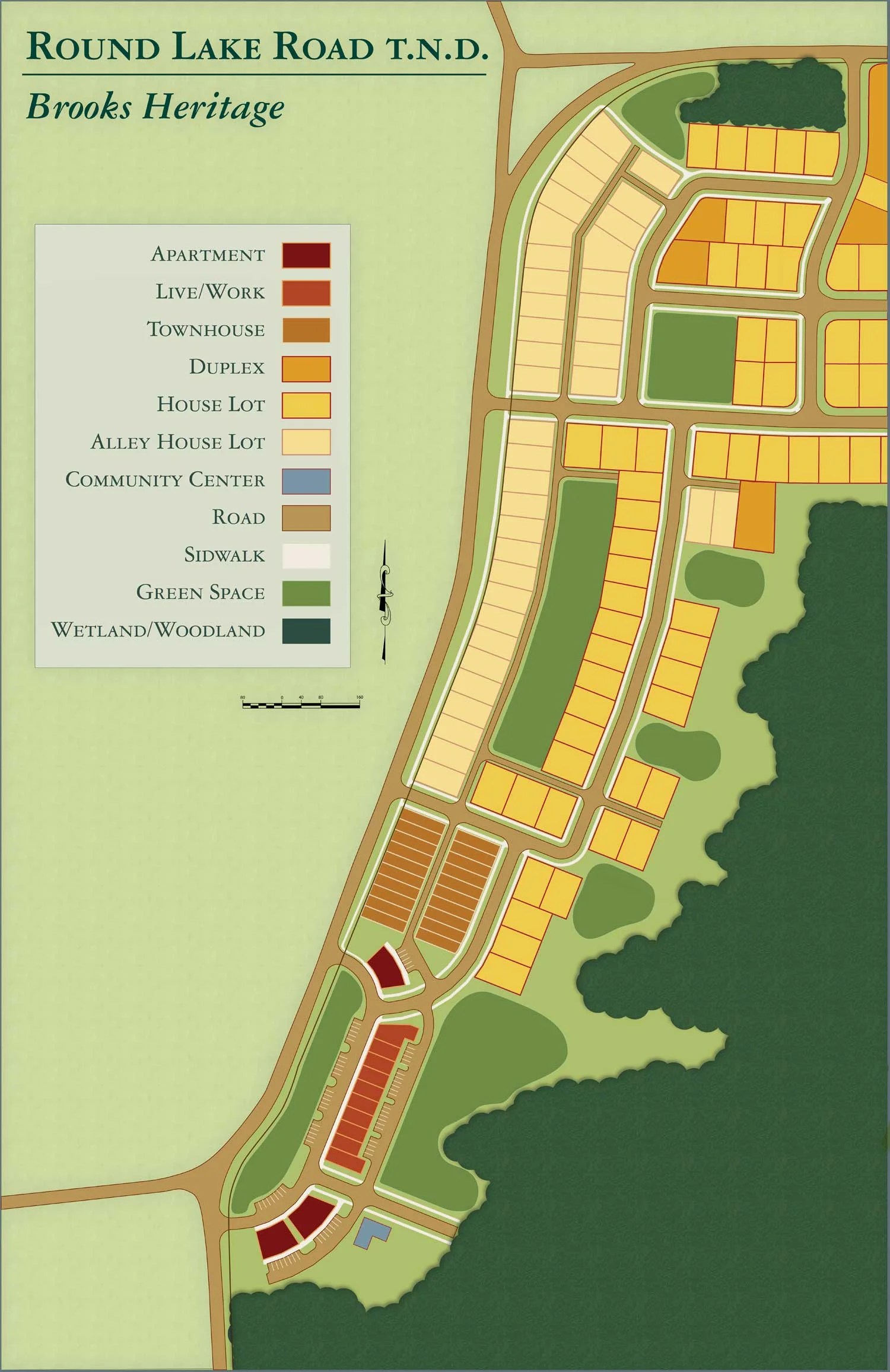 Traditional Neighborhood Development Layout Diagram