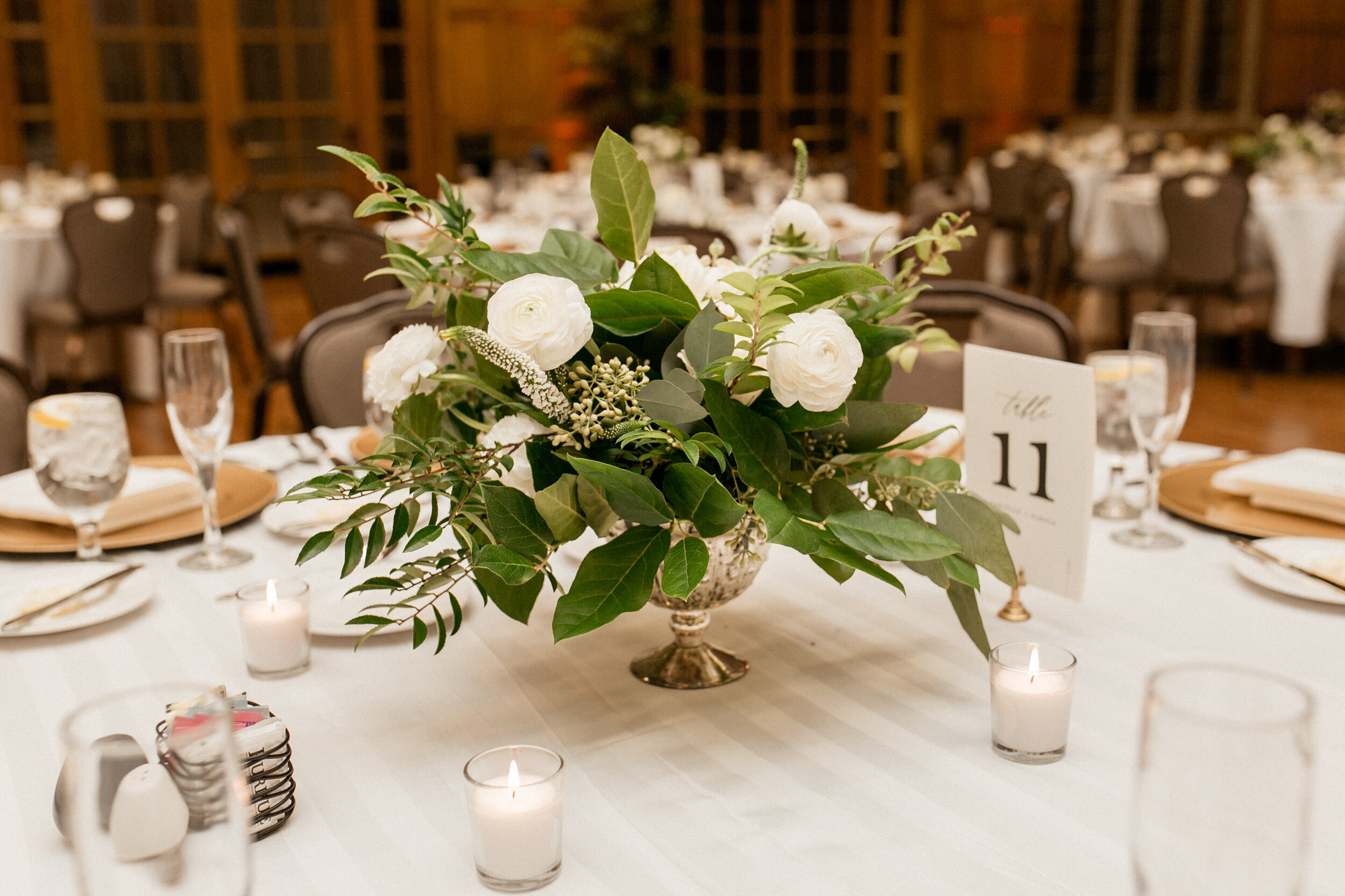 white flowers with greenery compote centerpiece.jpg
