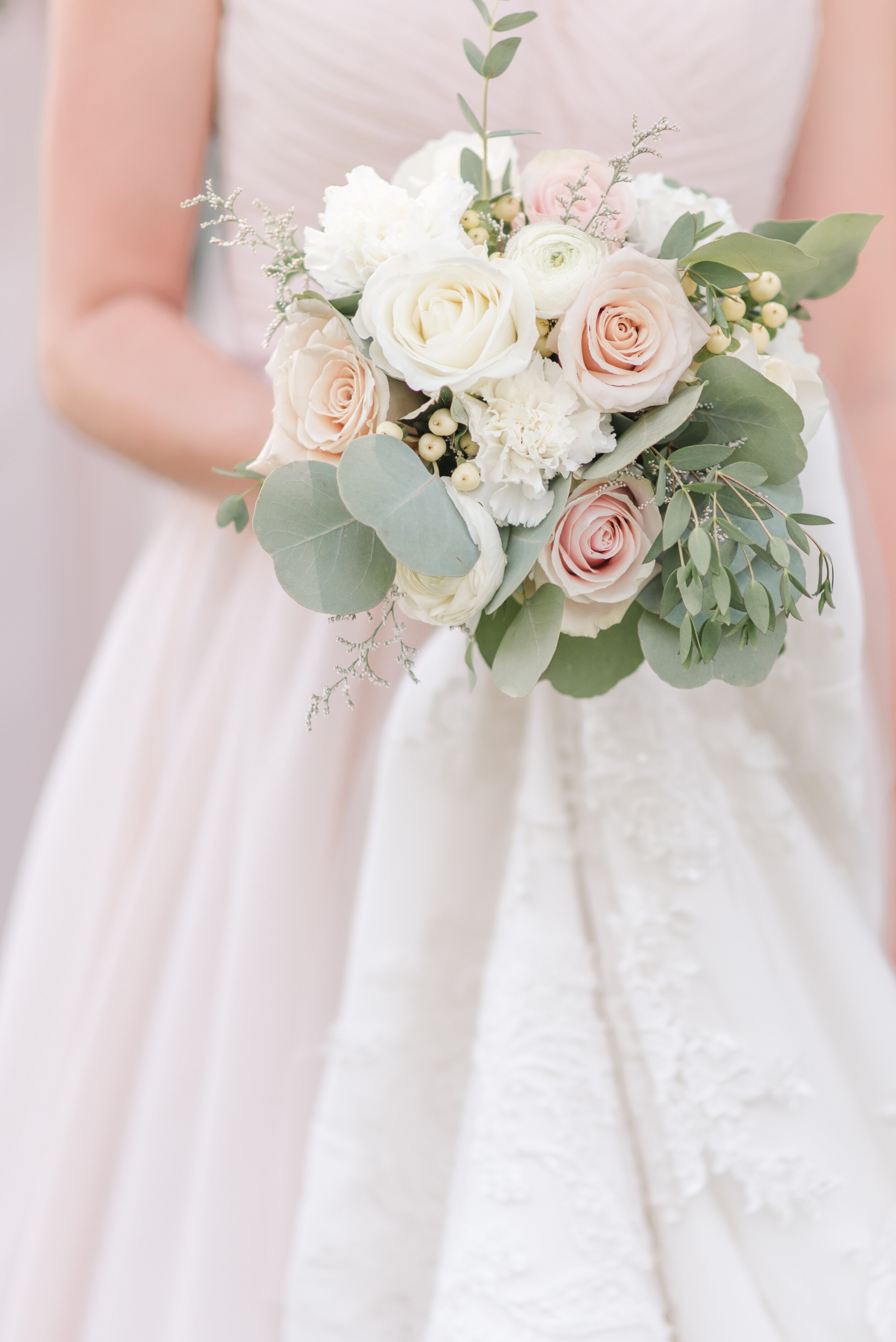 blush, cream, peach eucalyptus bouquet wedding.jpg