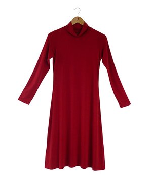 SILKSPUN HIGH-NECK RACHEL DRESS