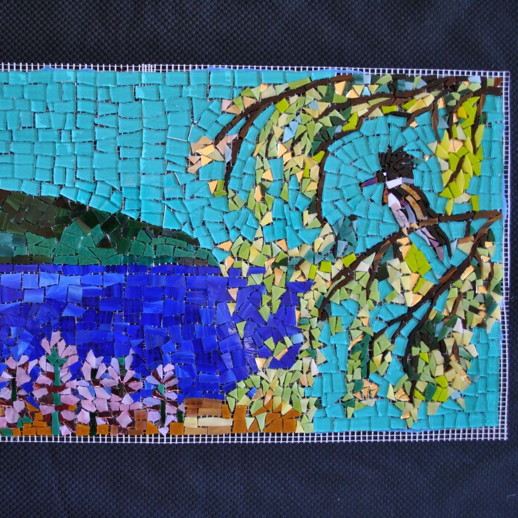 KINGFISHER MOSAIC ON MATTING