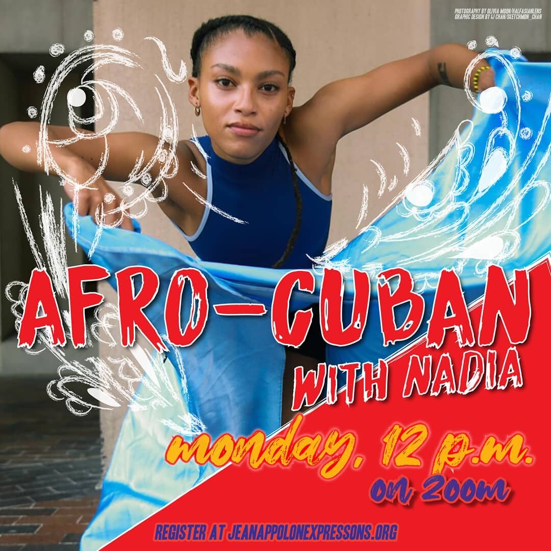 Join @thechroniclesofnadia for this phenomenal online class from 12-1pm ET on Mondays via Zoom. Through the Afro-Cuban rhythms of the Yoruba/Lukum&iacute; practice, this class aims to connect the body in the movements of the Afrikan influences, tradi