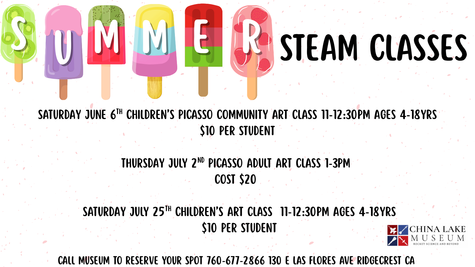 Children's Art Class for July 25th