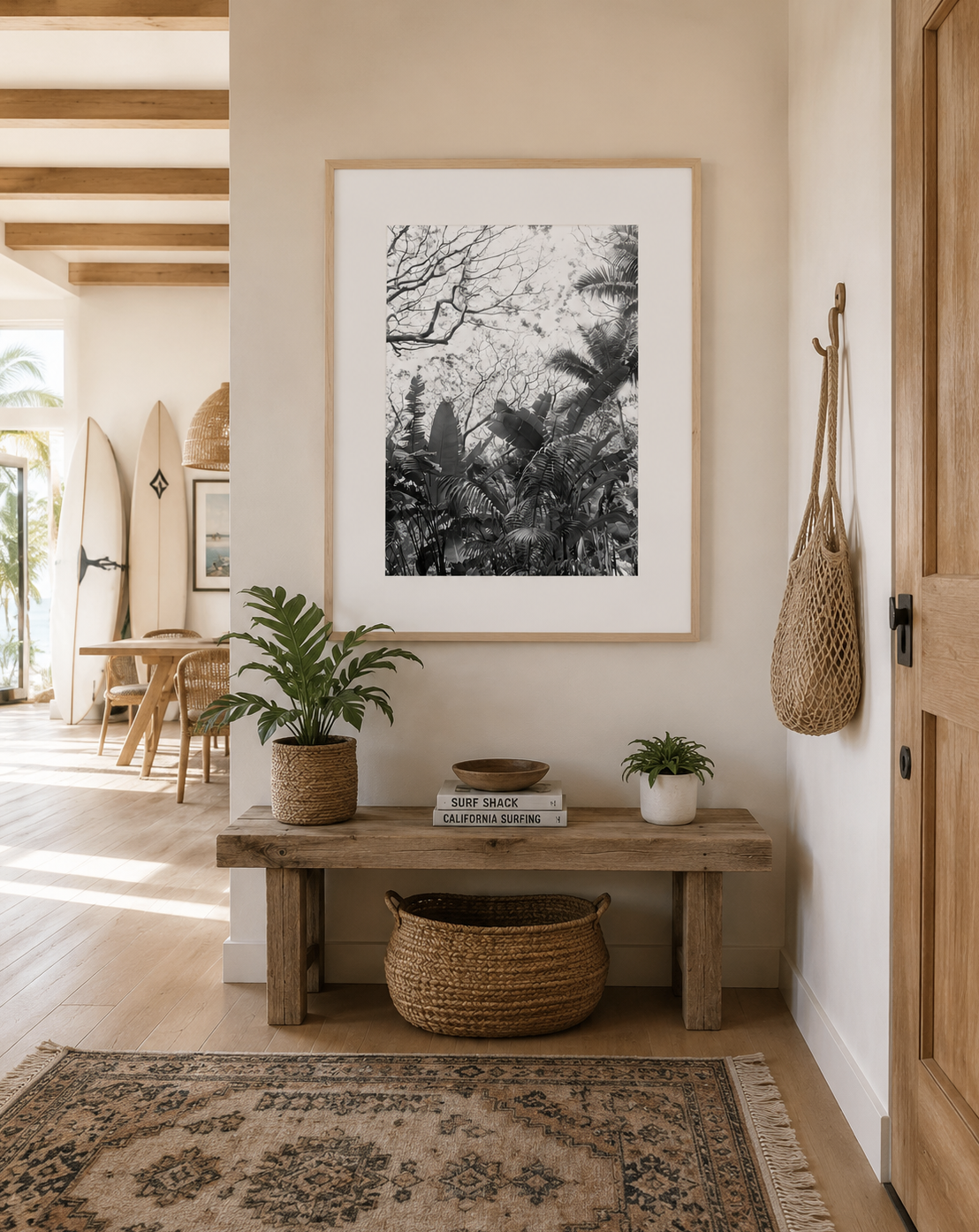 Tropical Rainforest No. 2| Black and White Botanical Photography Print | Framed Tropical Wall Art