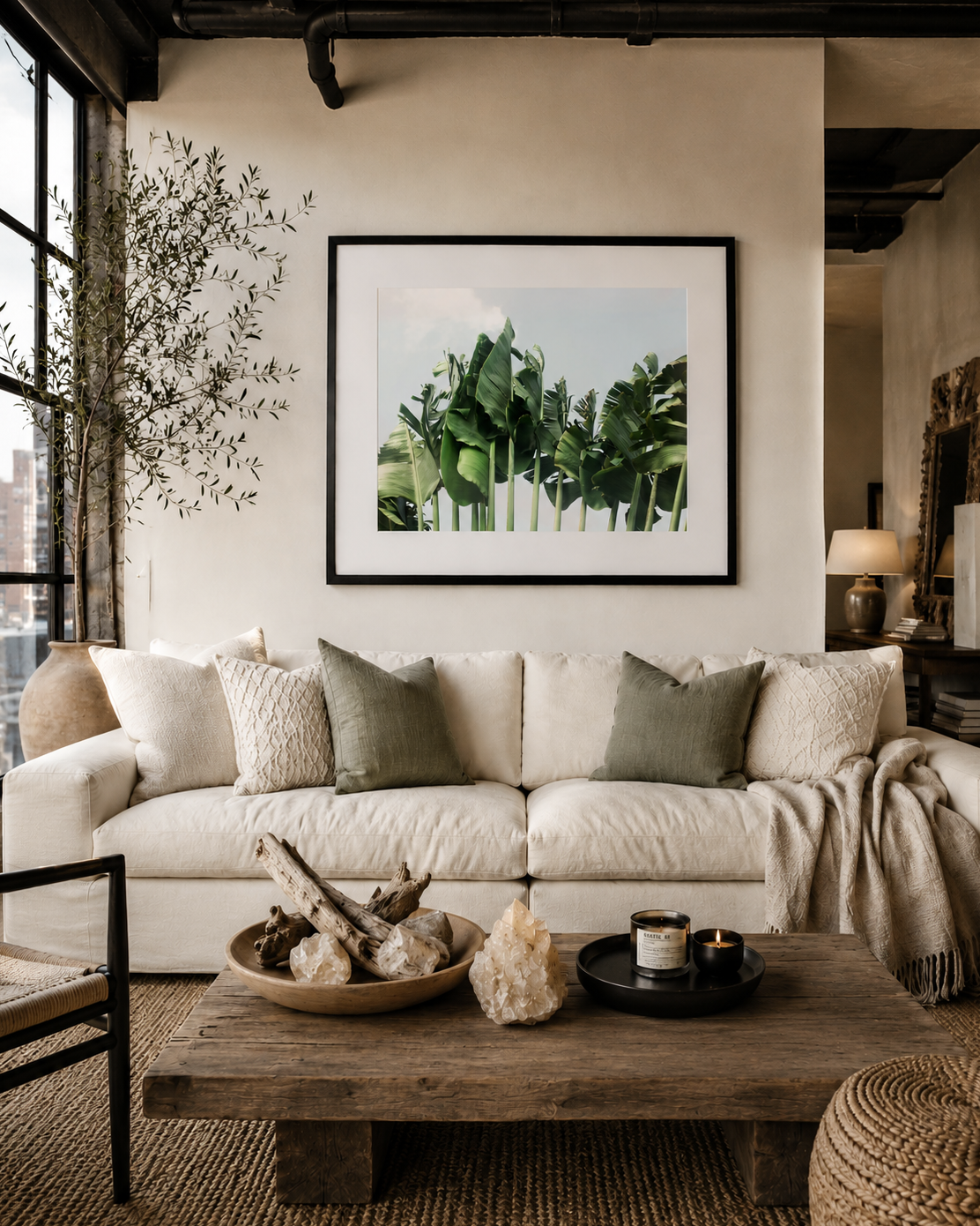 Tulum Banana Leaf No. 1| Tropical Botanical Wall Art Print | Coastal Beach House Photography | Framed Palm Tree Artwork