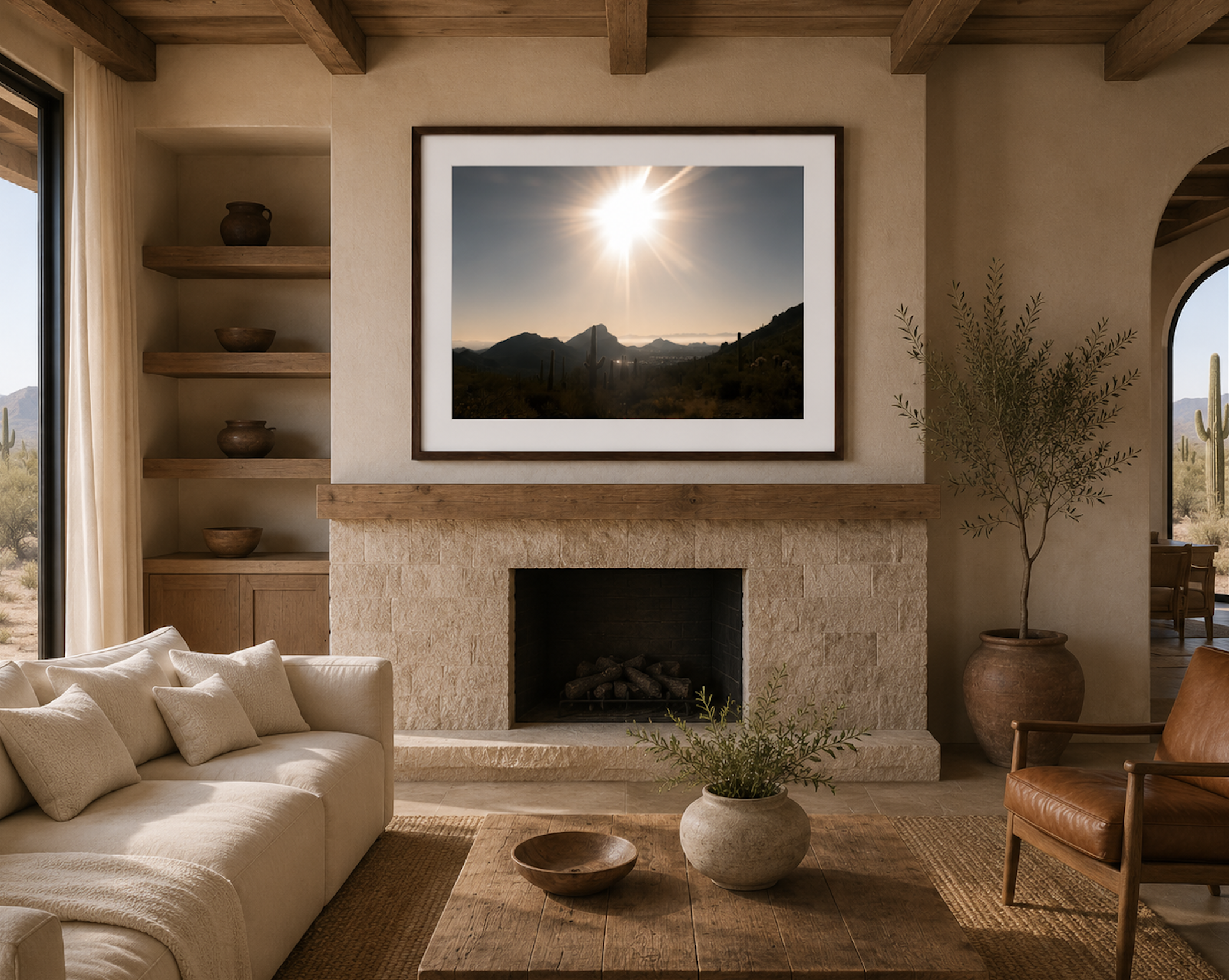 Saguaro No. 15| Sonoran Light – Saguaro Cactus Desert Landscape Wall Art Print