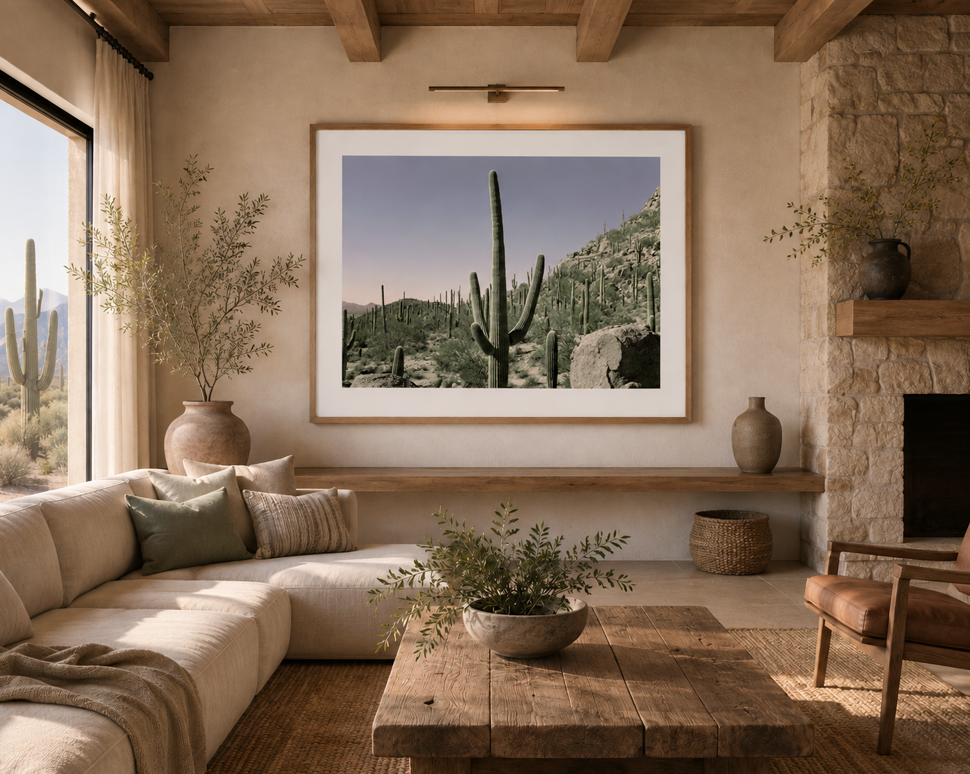 Saguaro No. 13| Saguaro Desert Wall Art | Arizona Cactus Landscape Print