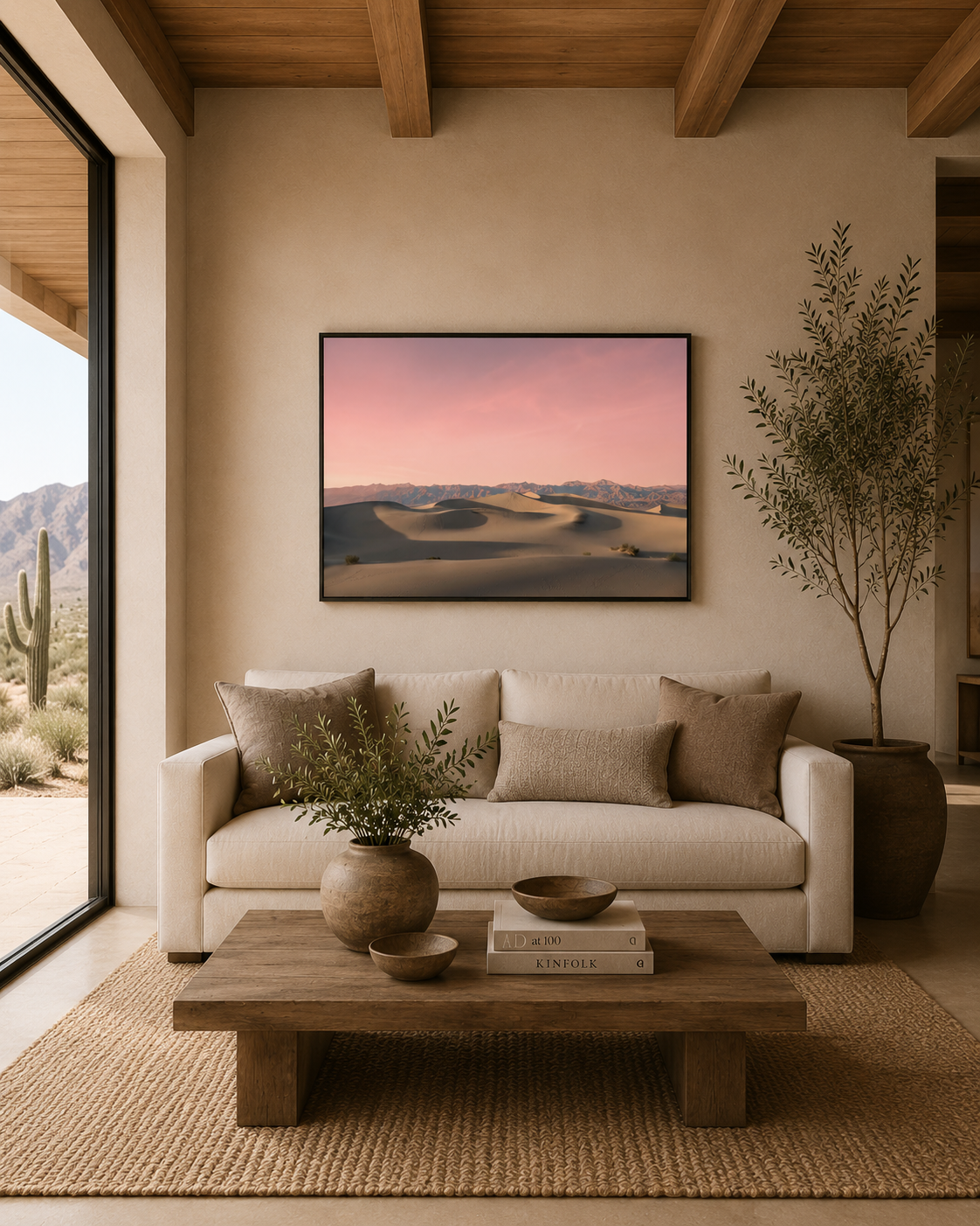 Death Valley Dunes Wall Art | Pink Desert Landscape Photography for Modern Desert Home| Death Valley No. 17