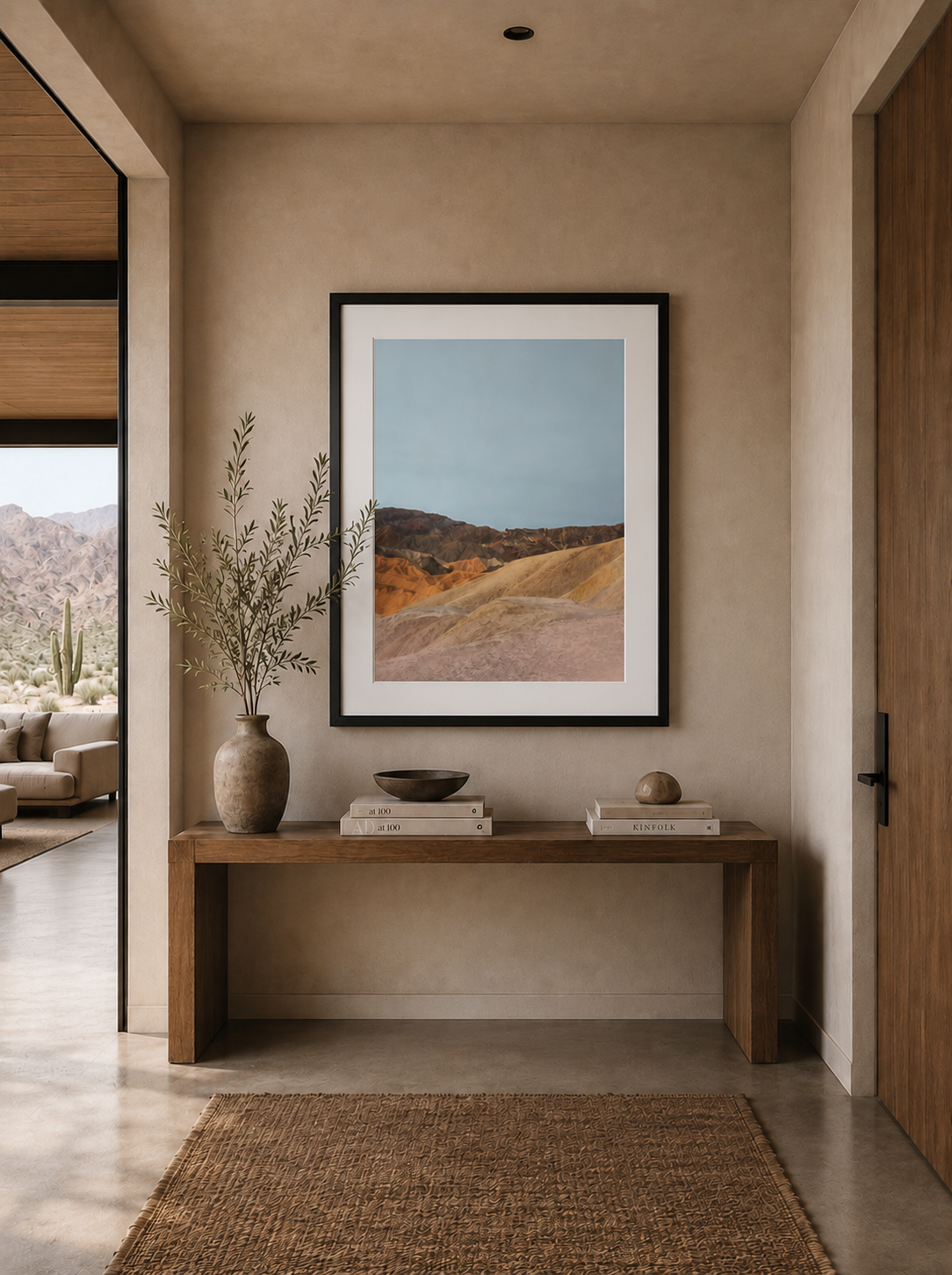 Death Valley Wall Art in Black Frame | Moody Desert Landscape Photography for Modern Decor| Death Valley No. 8