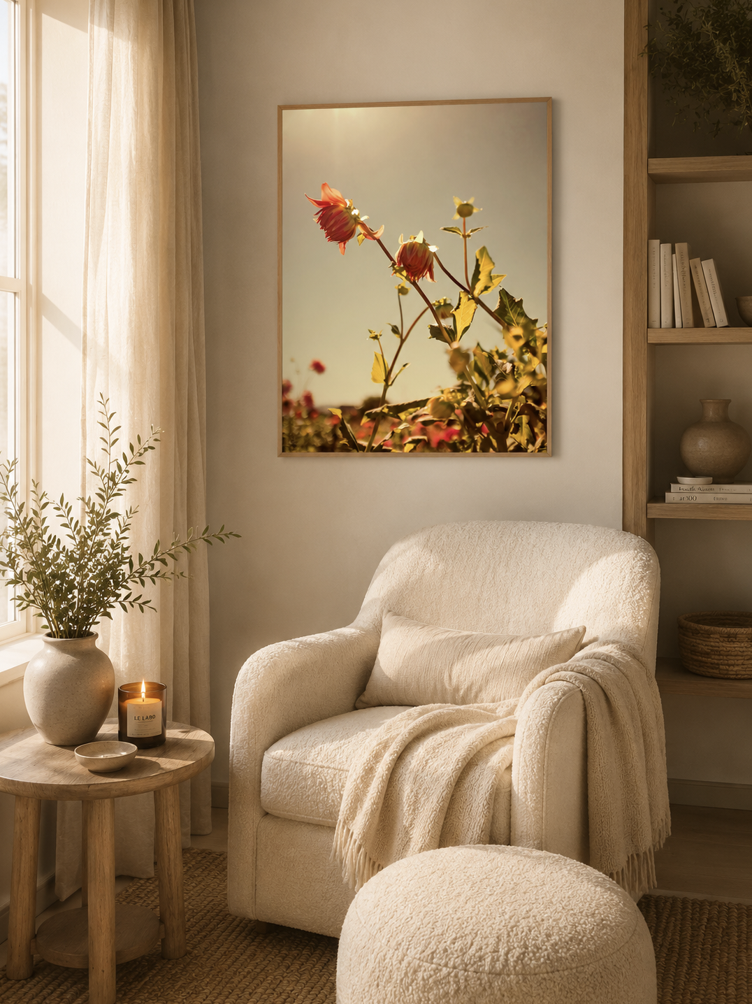 Flora No. 18| Golden Hour Dahlia Fine Art Photography Print| Luxury Wall ArtFine art flower photography