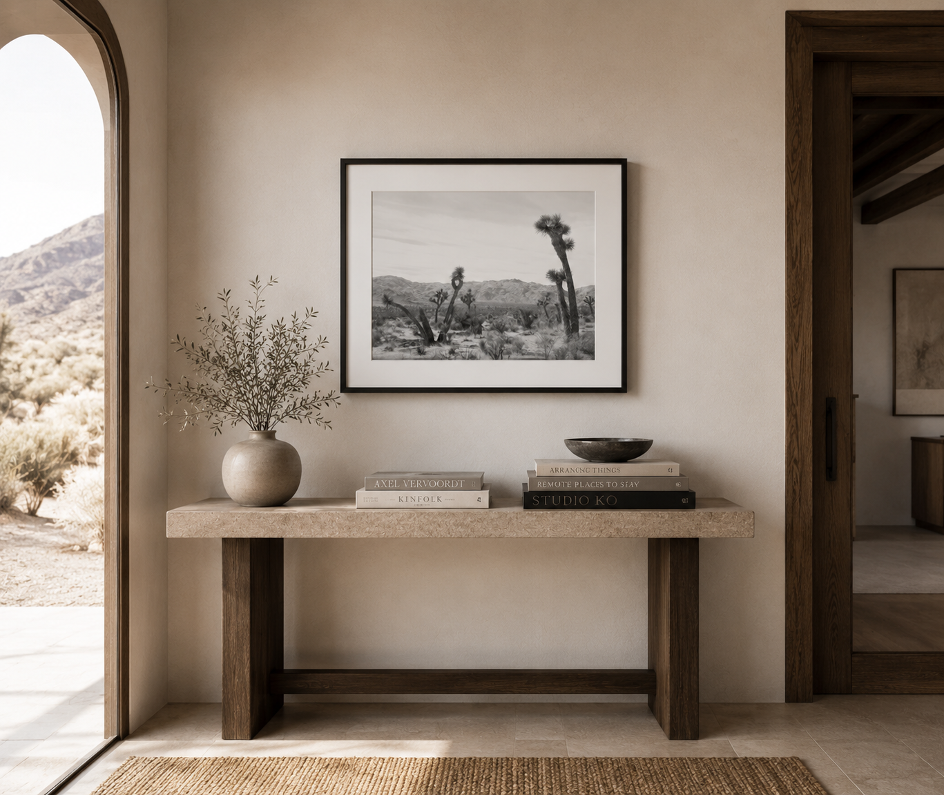 Black and White Joshua Tree Print | Modern Desert Wall Art | Joshua Tree No. 4