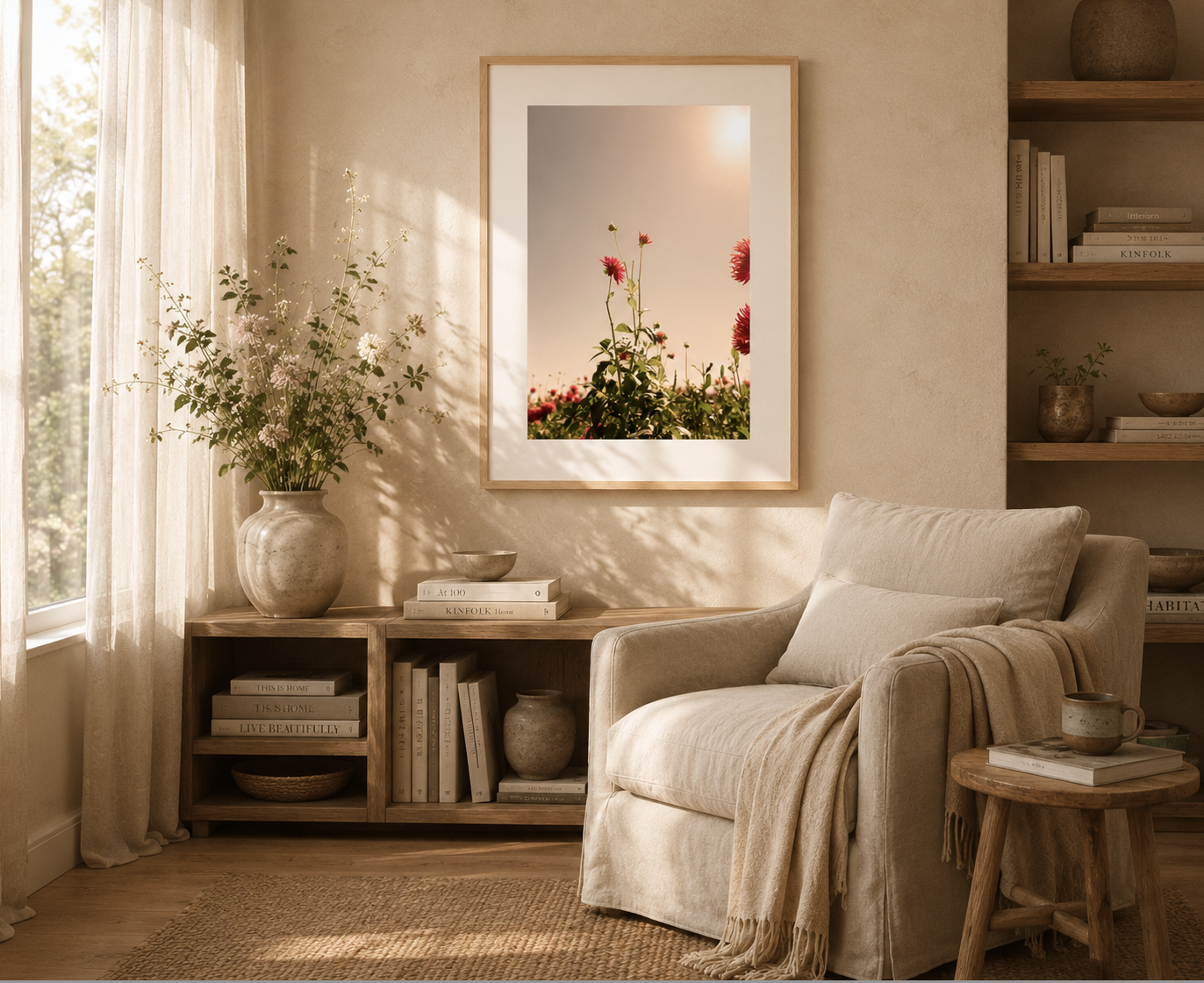 Flora No. 2| Summer Dahlia Field Wall Art | California Floral Photography Print