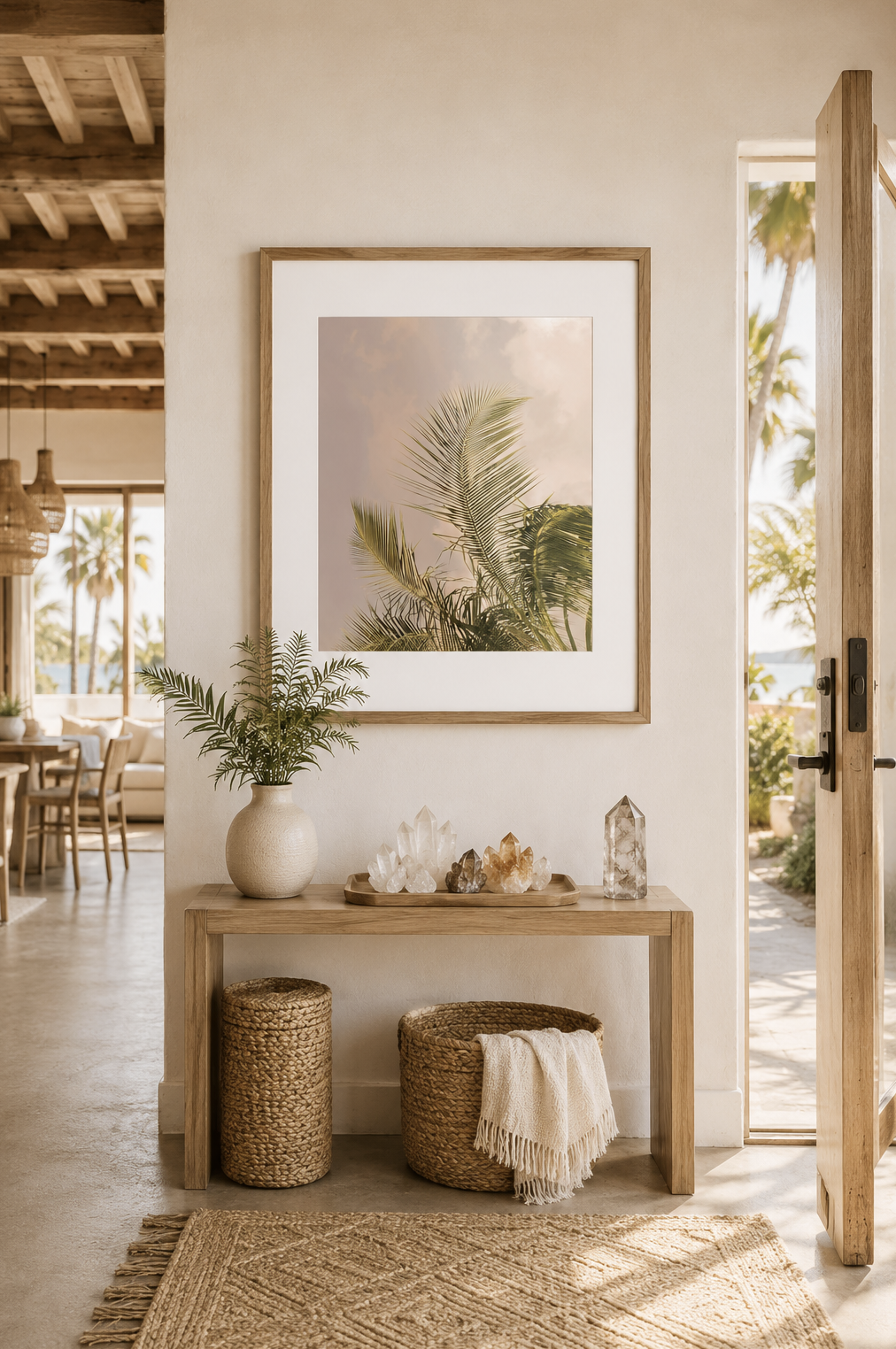 Palm Tree No. 3| Fine Art Palm Photography Print| Neutral Palm Tree Photography Print | Coastal Wall Art