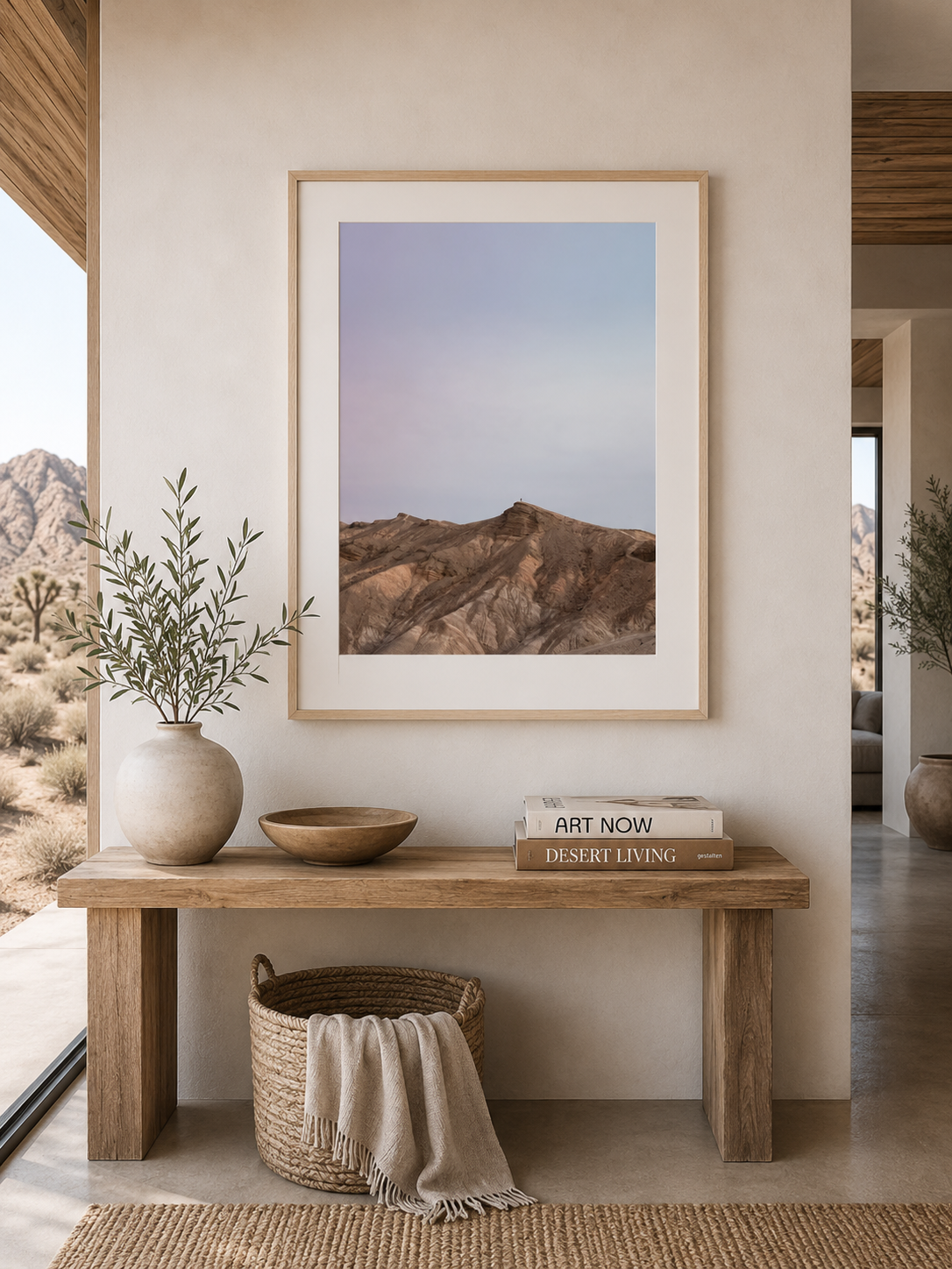 Death Valley Desert Photography in Light Natural Wood Frame | Modern Desert Entryway Wall Art | Wilder California| Death Valley No. 11