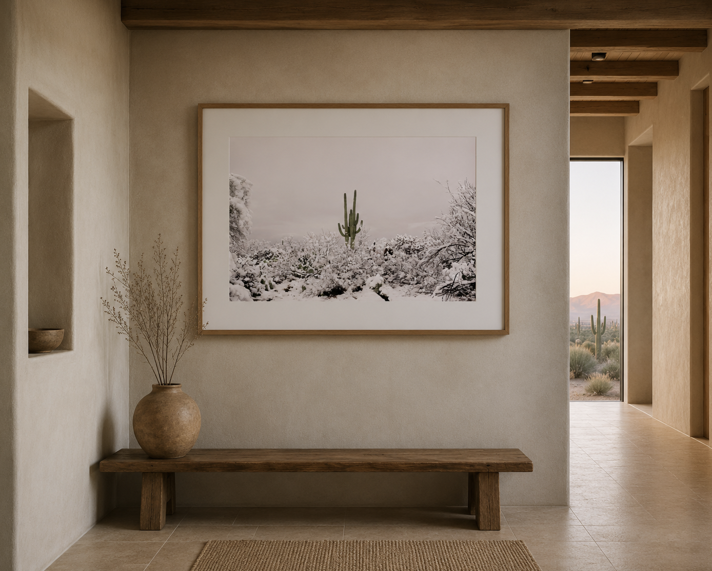 Saguaro No. 1| Snowfall in the Sonoran | Saguaro Desert Fine Art Print | Wilder California Wall Art