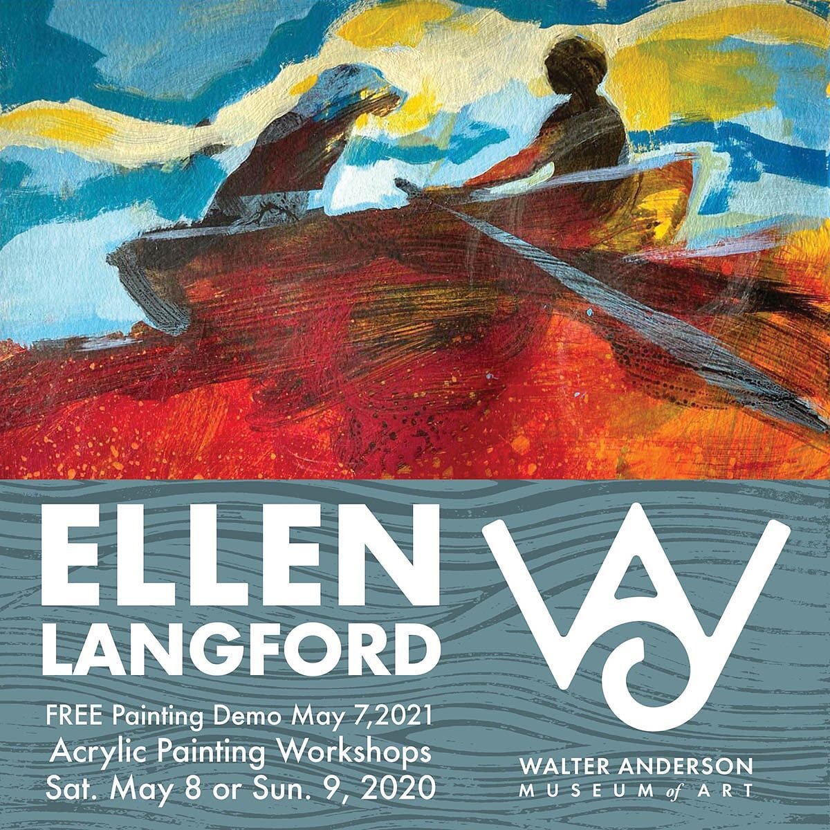 Yay! First workshop in over a year, scheduled for Mother&rsquo;s Day weekend. Great Mother&rsquo;s Day present, or just for yourself. We&rsquo;ll be masked, but we&rsquo;ll have fun, work hard, and have a FANTASTIC time. @wamamuseum #paintingworkshop