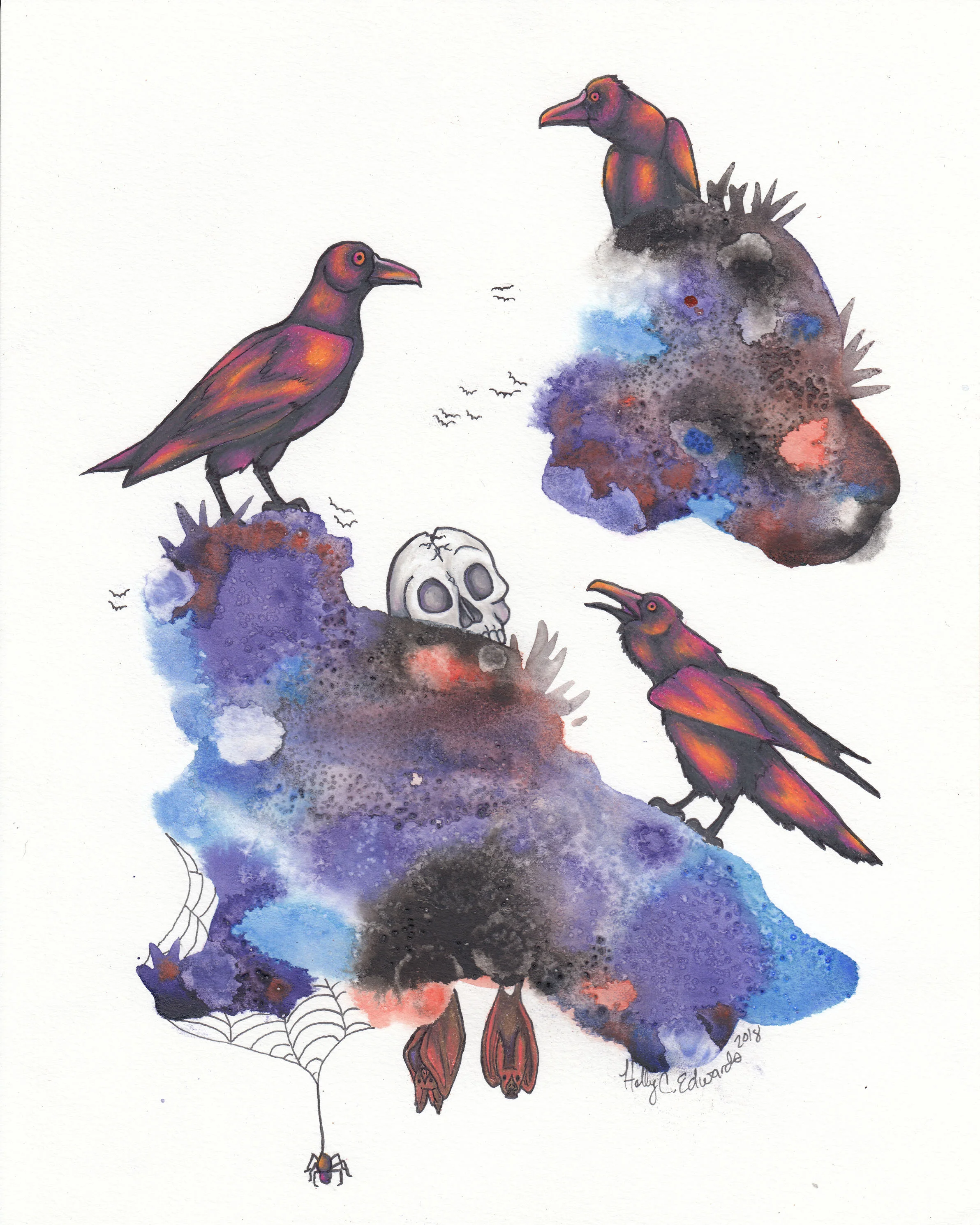 'Beautiful Creatures' 9x12" Print