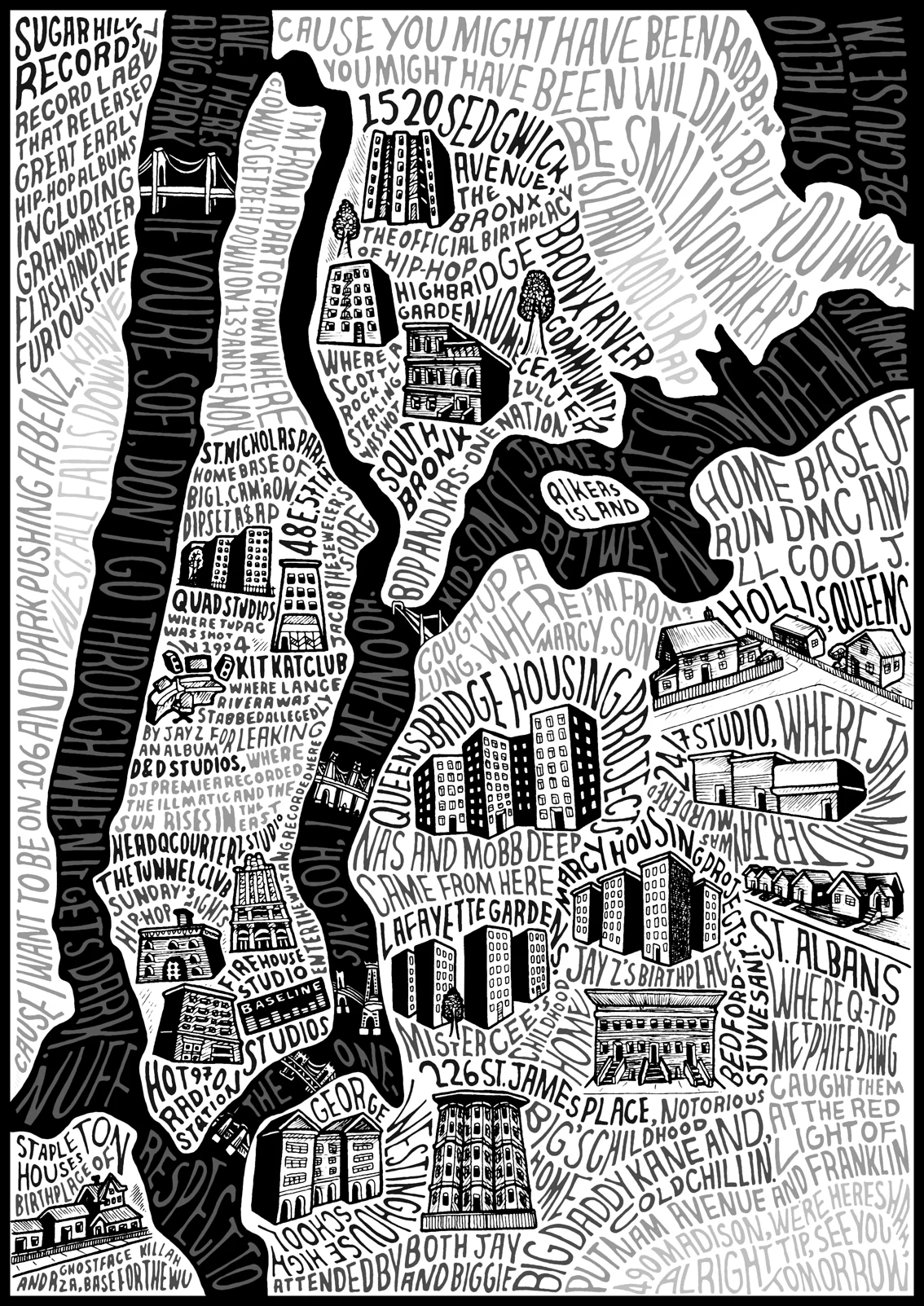 HIP HOP MAP OF NEW YORK, NEW YORK MAGAZINE