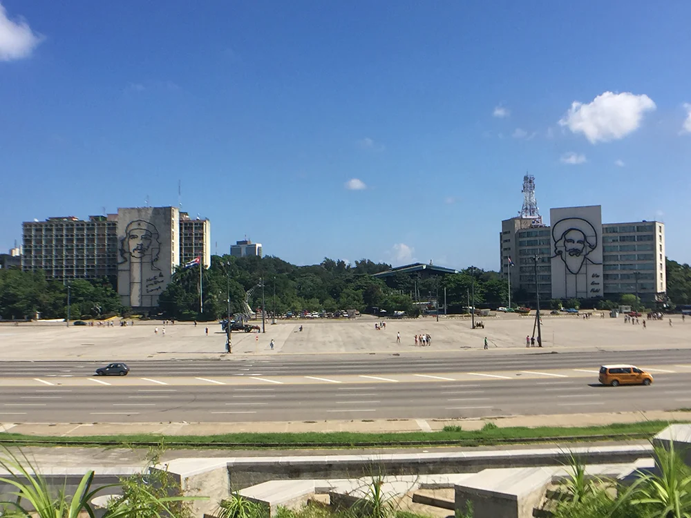 Plaza de la Revolución where Fidel used to give speeches to the Cuban people.