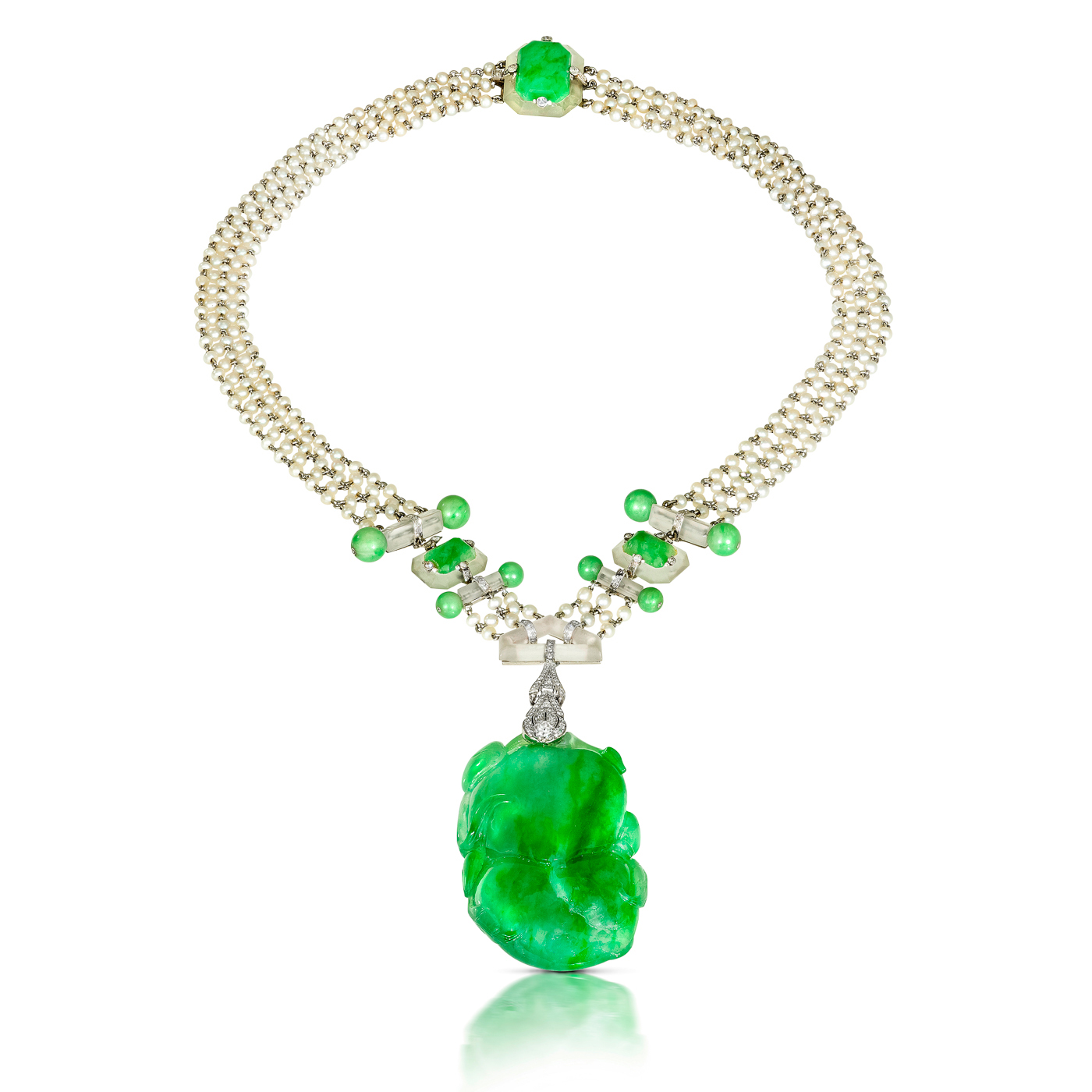 Rainbow Gemstone Necklace | CGP193Y-MIX | Valina Fine Jewelry