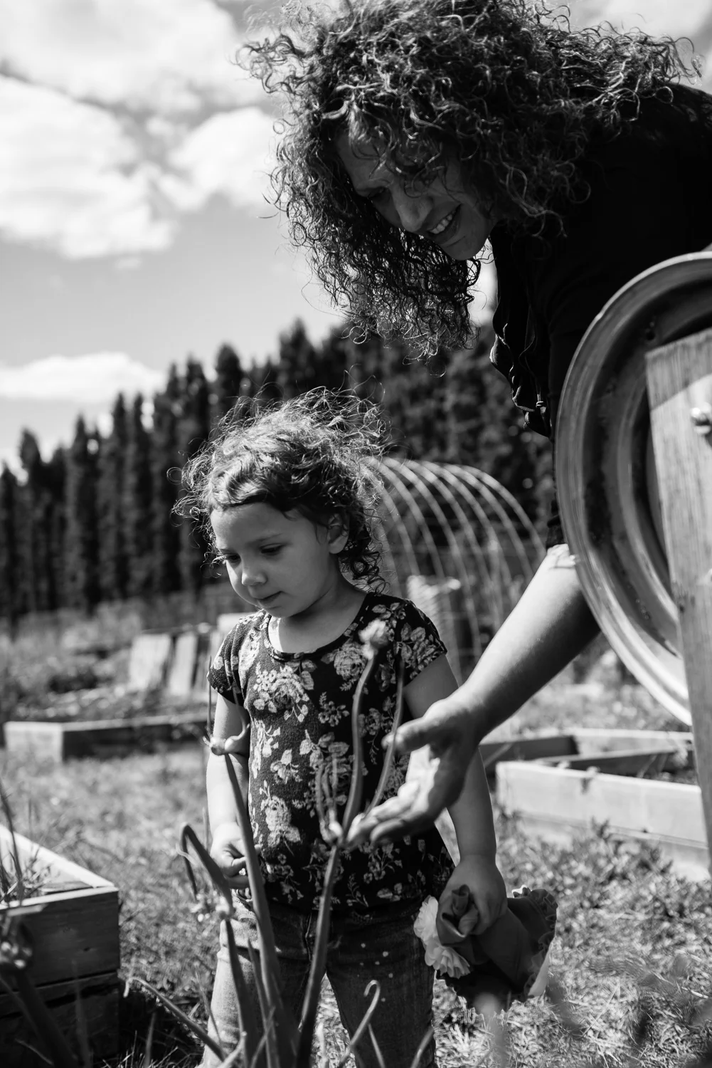 Carmen and her granddaughter at the community garden where they grow vegetables. Says Carmen " It’s really great to see – I really feel like we’ve broken that third-generation cycle of being involved within the child welfare system. Having that complex trauma. My children who have children are successfully parenting. They work, they go to school. They are upstanding citizens. So somewhere along the line they were gifted and I’m very grateful for that." 