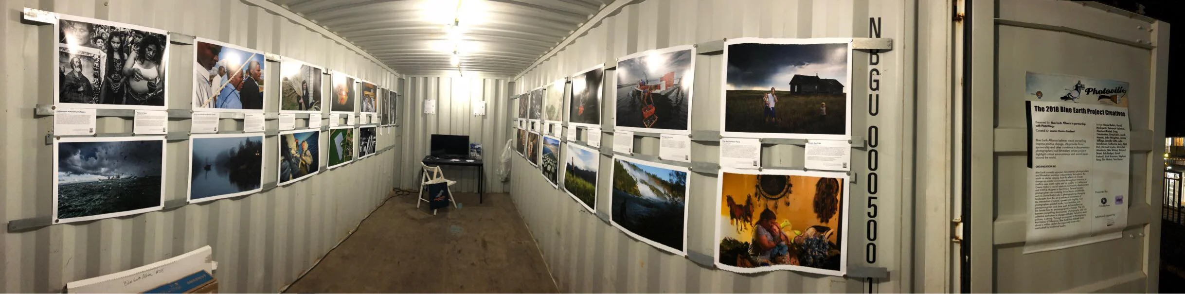 Photoville Container #58, Blue Earth Alliance-sponsored projects, including Living with Conviction!