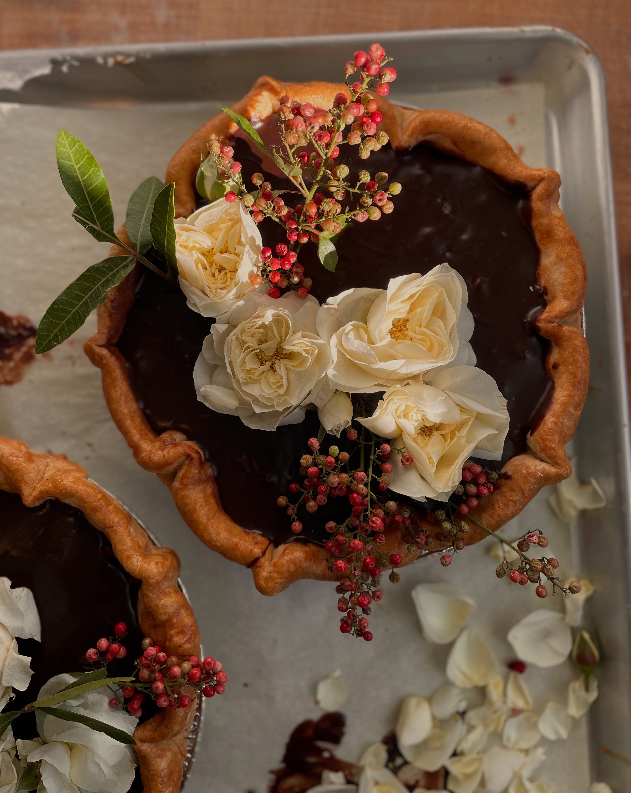 Autumn Spiced Chocolate Chess Pie