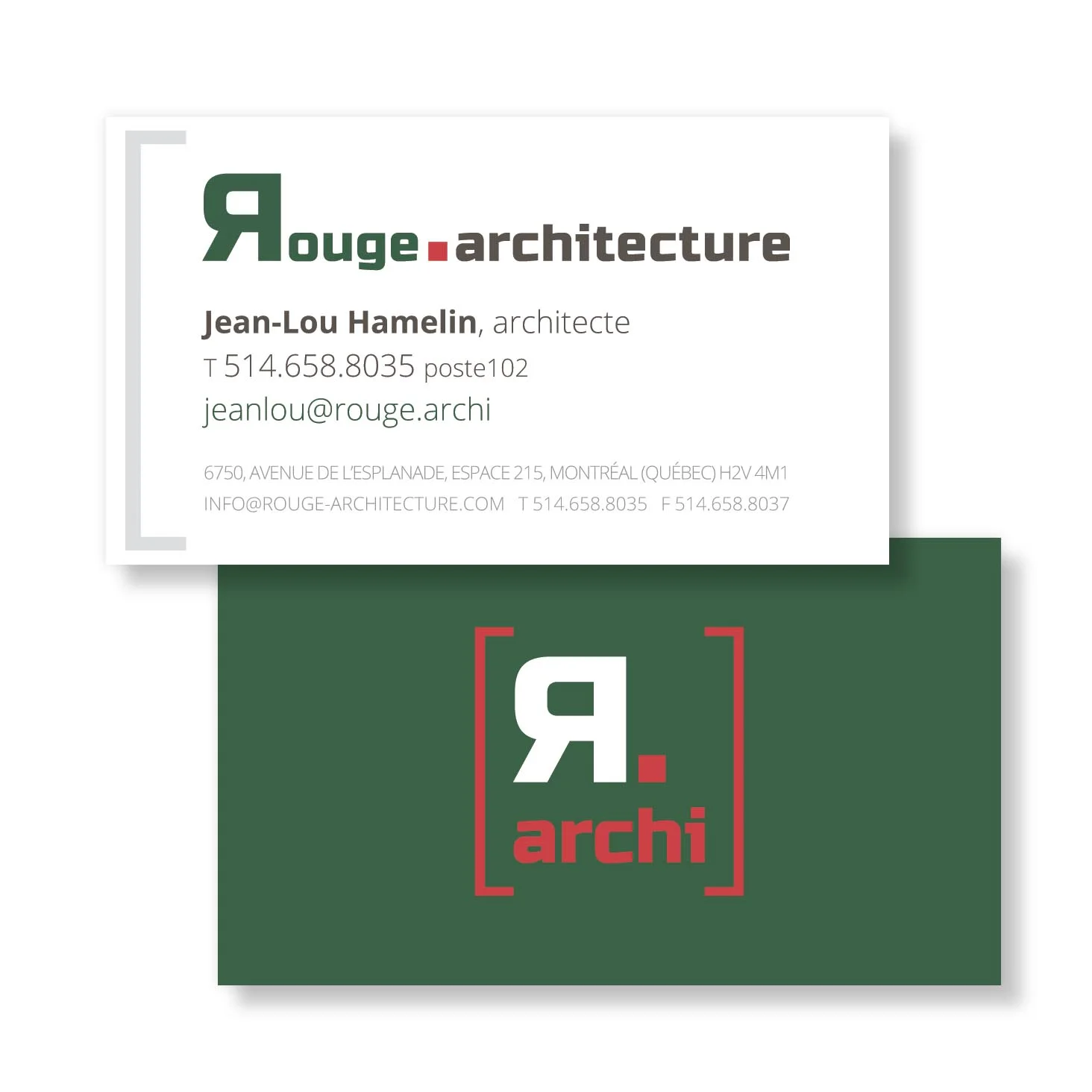 carte de visite (recto et verso)