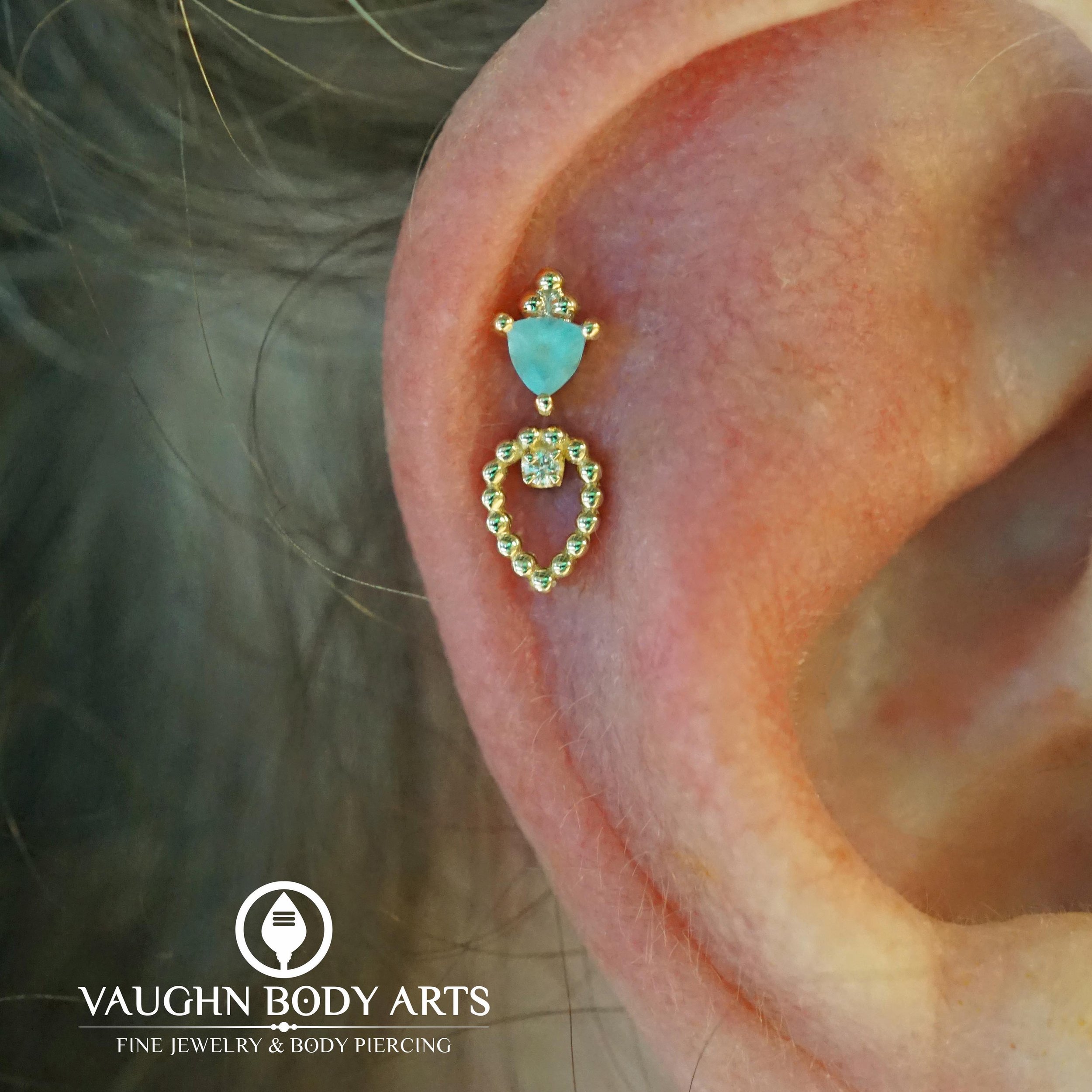 Here&rsquo;s a super cute double helix we got to do for Ivy earlier this week. 

Ivy was very open for suggestions and wanted guidance with picking out two pieces that would flow really well together. We decided on this combination of a yellow gold &