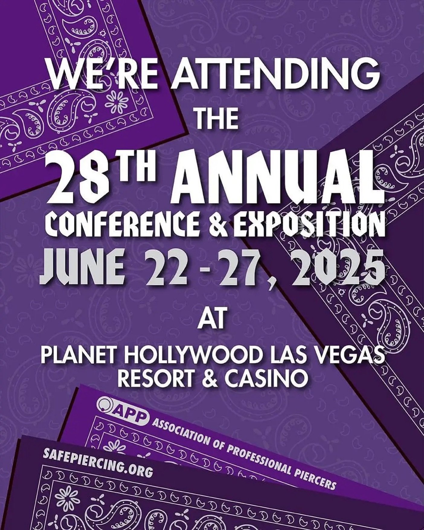 Hello everybody!

Just a heads up that Vaughn Body Arts will be closed Sunday, June 22nd - Friday, June 27th.

We will be attending the annual Association of Professional Piercers conference where we will be busy taking classes and staying up to date