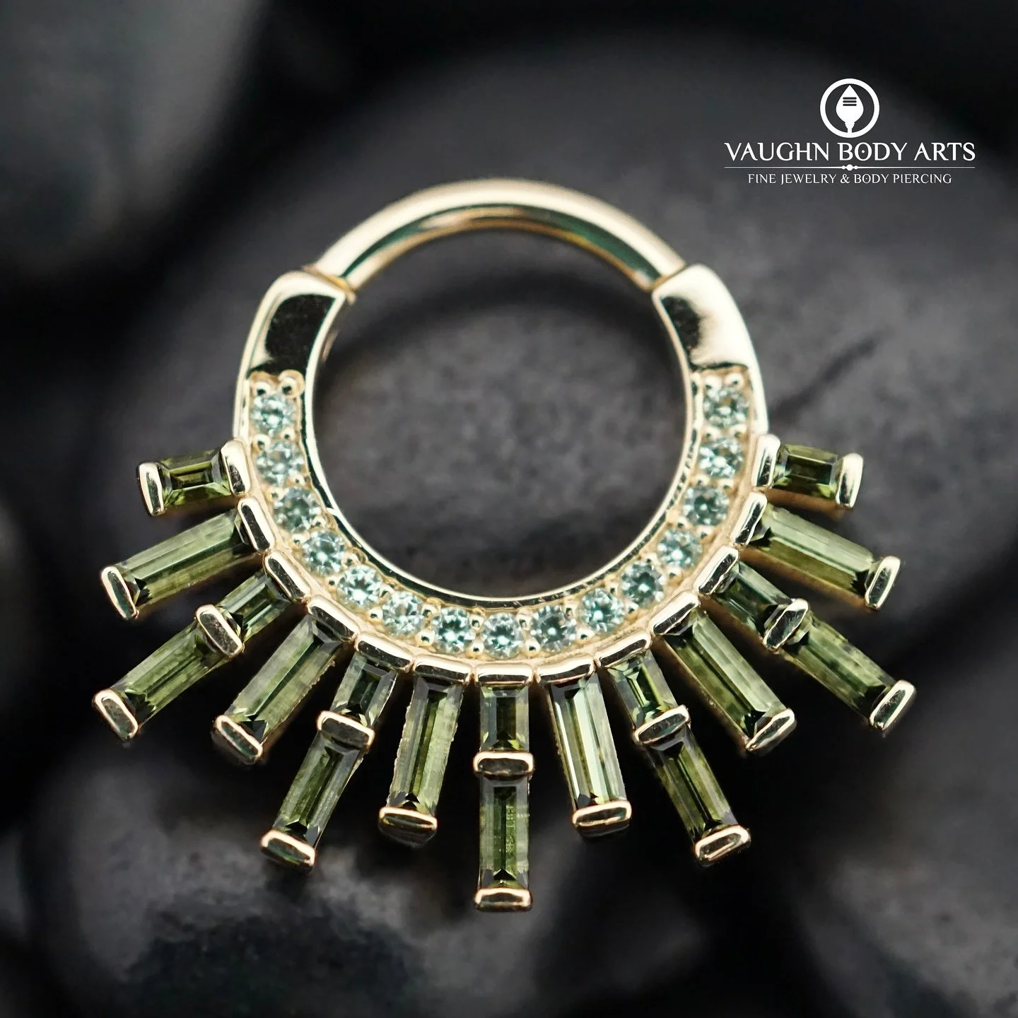 Some jewelry designs are just a little more special than others. This is absolutely one of those special pieces. 

The &ldquo;Mountain Light&rdquo; from BVLA is just dying to go into a person&rsquo;s ear or septum. 

Made of solid Yellow Gold, this M