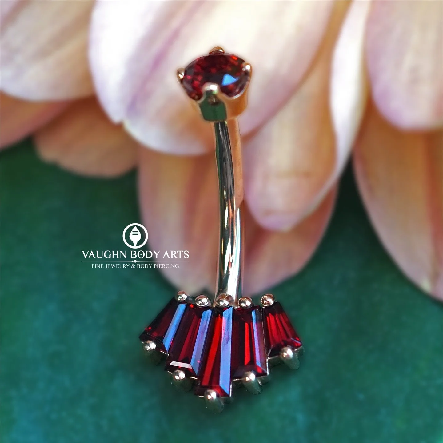 The &ldquo;Oceane 5&rdquo; navel curve from BVLA. 

We just can&rsquo;t stop looking at this gorgeous piece. The combination of genuine Garnets with solid Yellow Gold is such a fancy combination that always looks good. 

If you have been wanting some