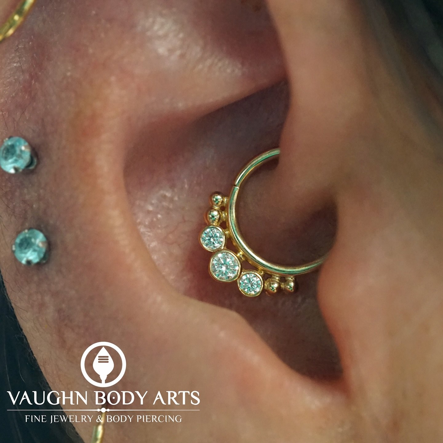 We say it every time, but seriously, daith piercings are our favorite! 

Here&rsquo;s a super pretty daith we got to pierce for Roxanne. 

She picked out a lovely yellow gold &ldquo;Barra&rdquo; from BVLA. 

Thank you so much Roxanne! It was wonderfu
