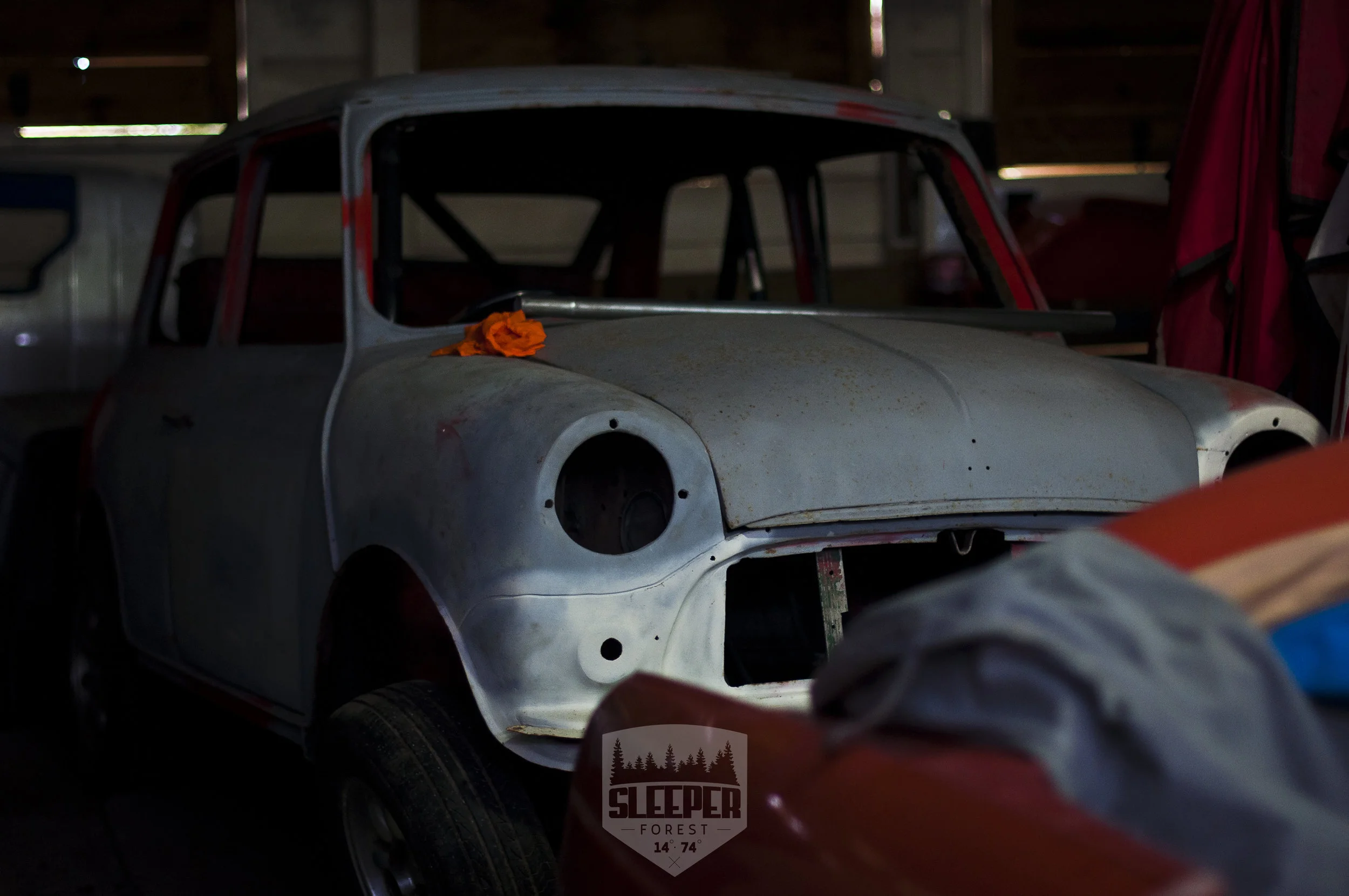 Body work on the Mini was just Finished.