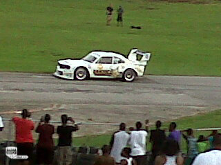  photo of Mark Maloney’s Mazda RX3 in the Rockstar Energy livery taken on a BlackBerry 8320 