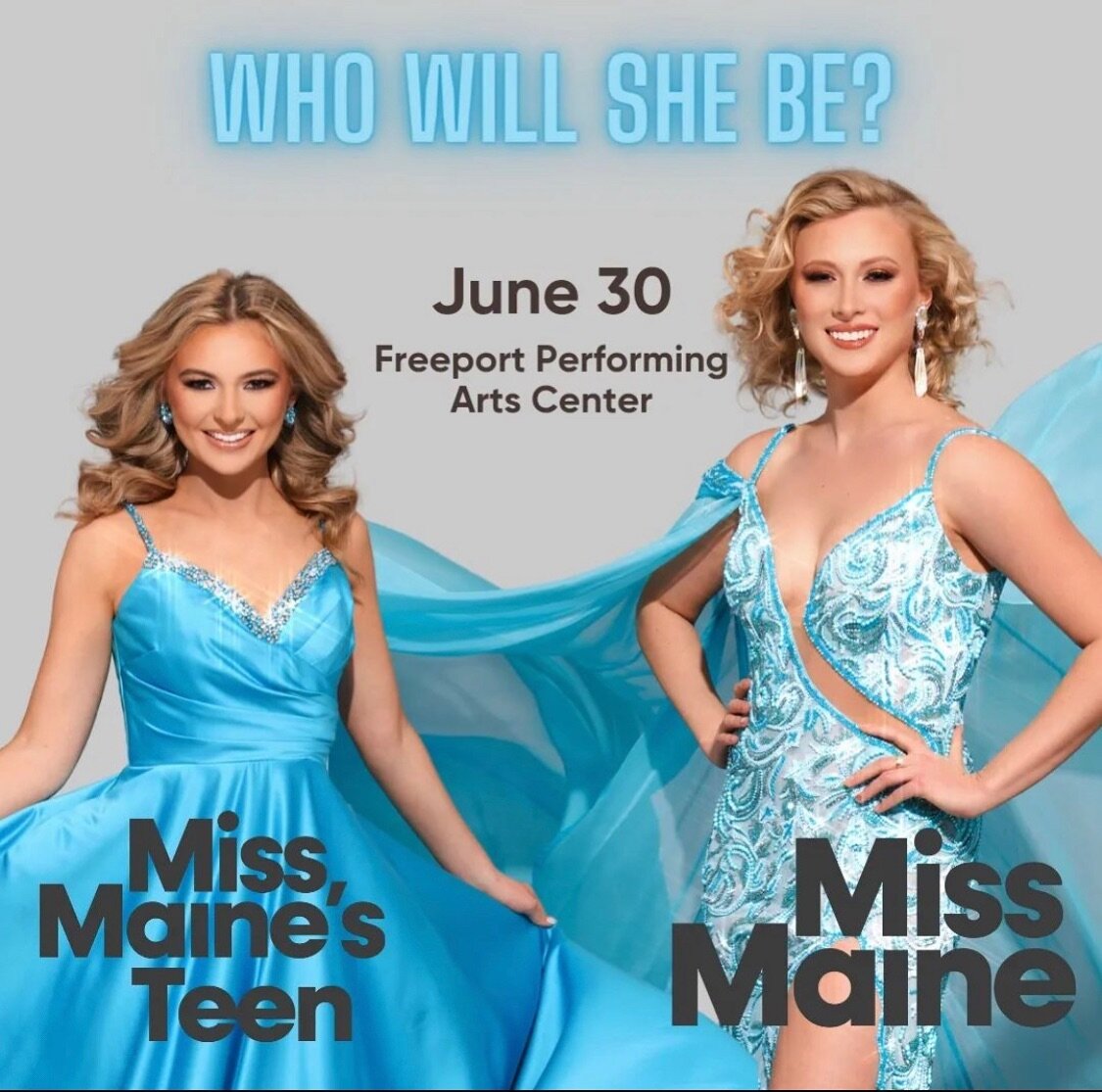 Save the Date! The Miss Maine and Miss Maine&rsquo;s Teen competitions will be June 30 at the Freeport Performing Arts Center. 

Interested in taking my job? Register to compete by March 1 at the link in my bio. 

.
. 
.

Dresses by the fabulous @ash