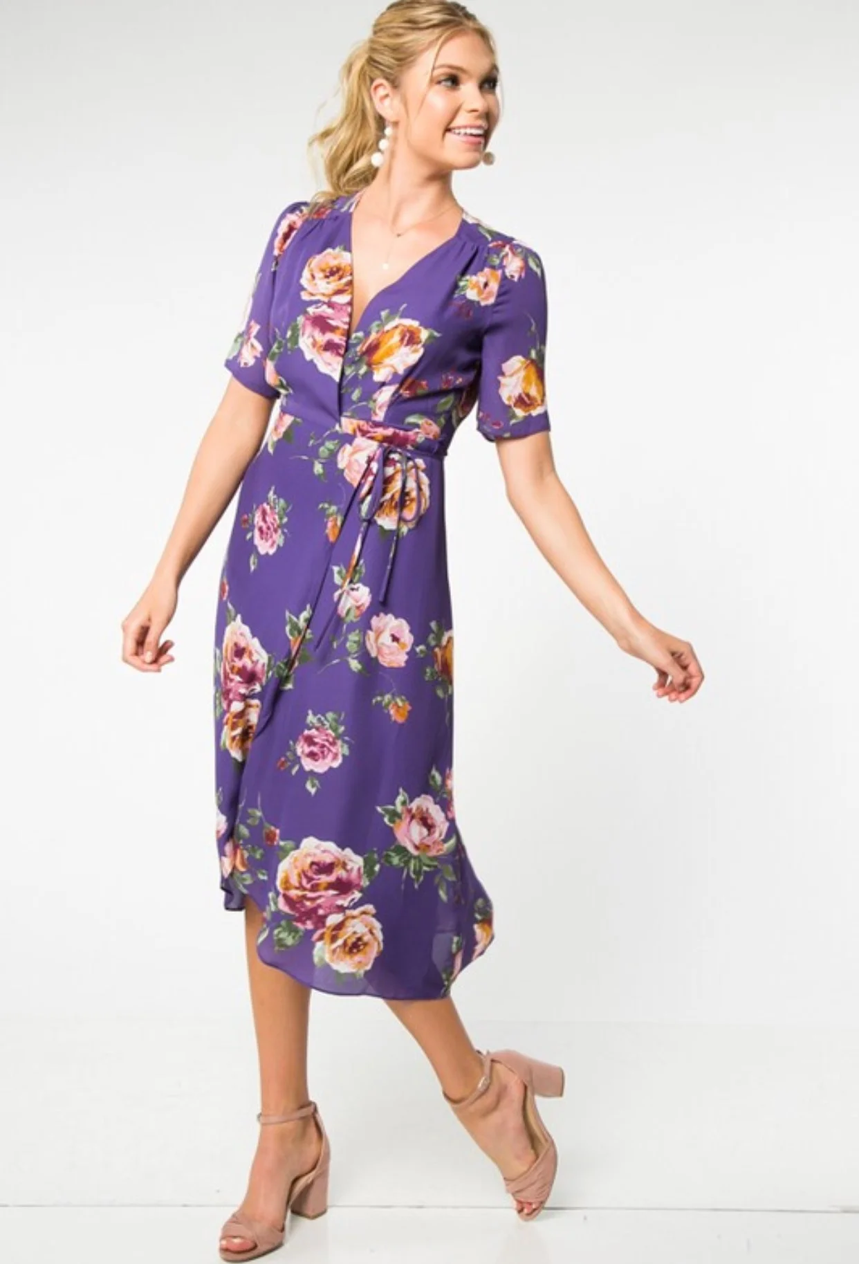 Floral Wrap Dress Plum 1.jpg