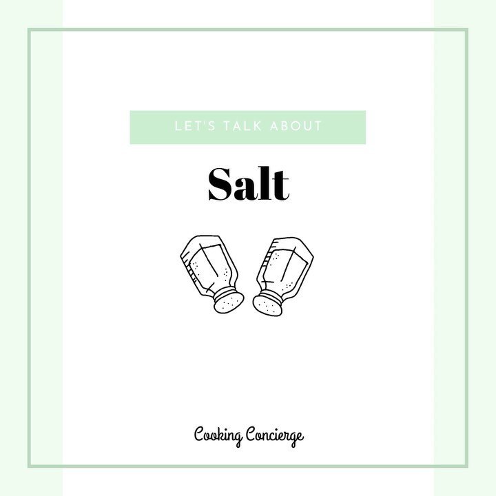 Salt is the only rock humans consume as a food, and the only seasoning without a smell 🤯 (mind blown). Let&rsquo;s talk about it 🧂#cookingconcierge