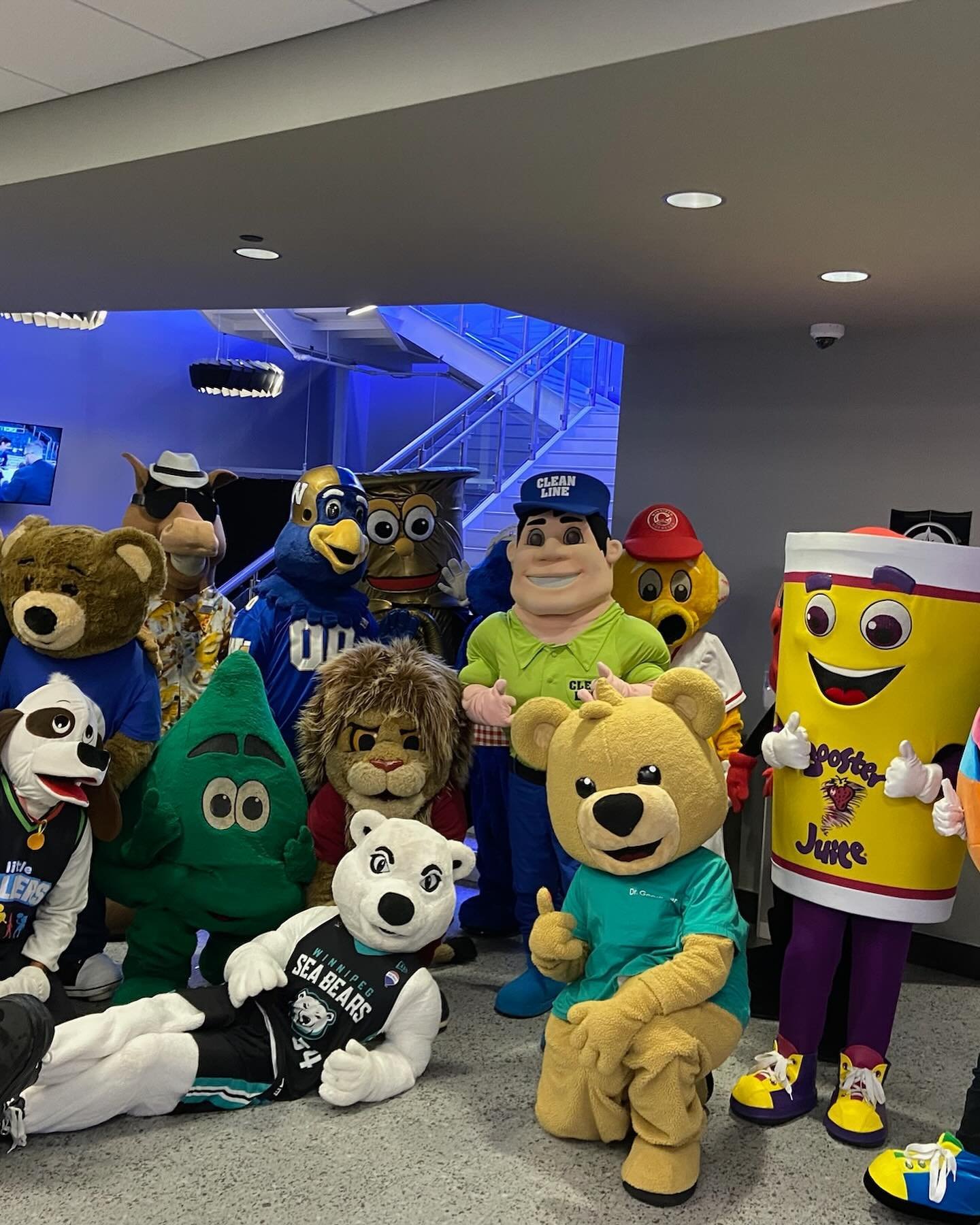 BALLER had an amazing time at the Manitoba Moose Mascot Palooza yesterday. He made lots of new mascot friends and enjoyed taking lots of pictures with all the little kids that came up to him.