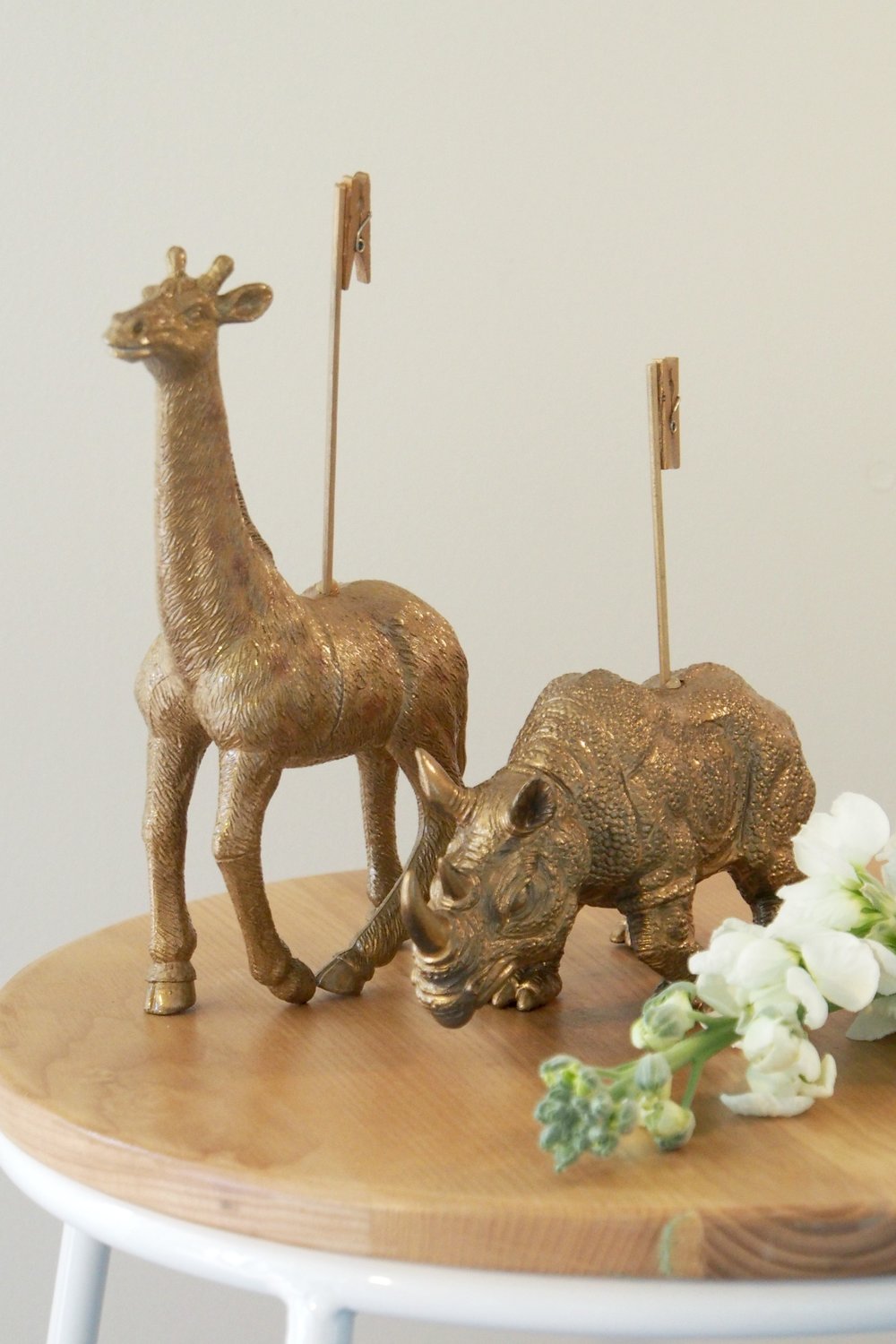 Gold Table Number Holders — wood & wild