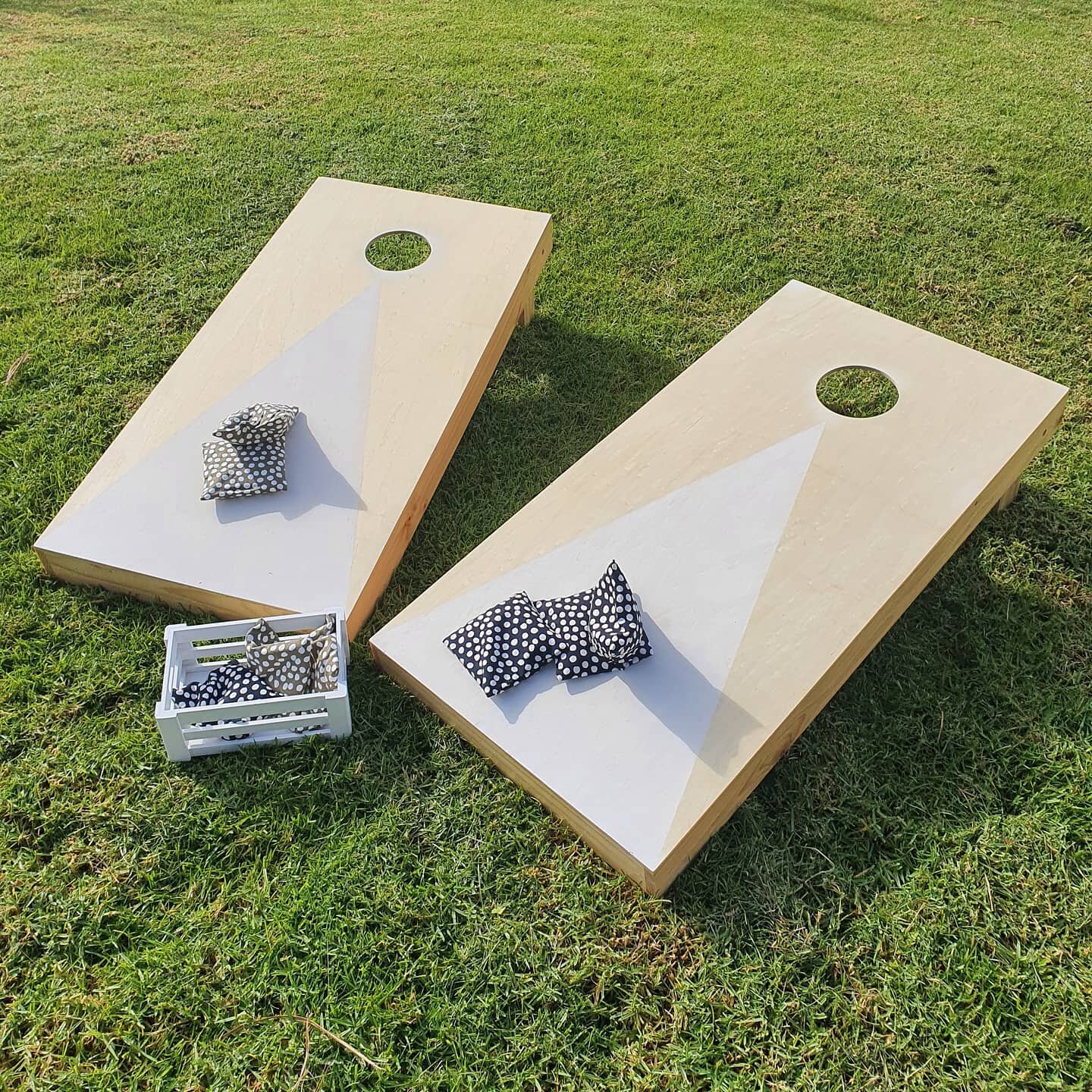 CORNHOLE // we've just added this beautiful game to our website.

A great way to entertain guests at your wedding or event.

Check it out at -  http://www.woodandwild.co.nz/lawn-games/cornhole