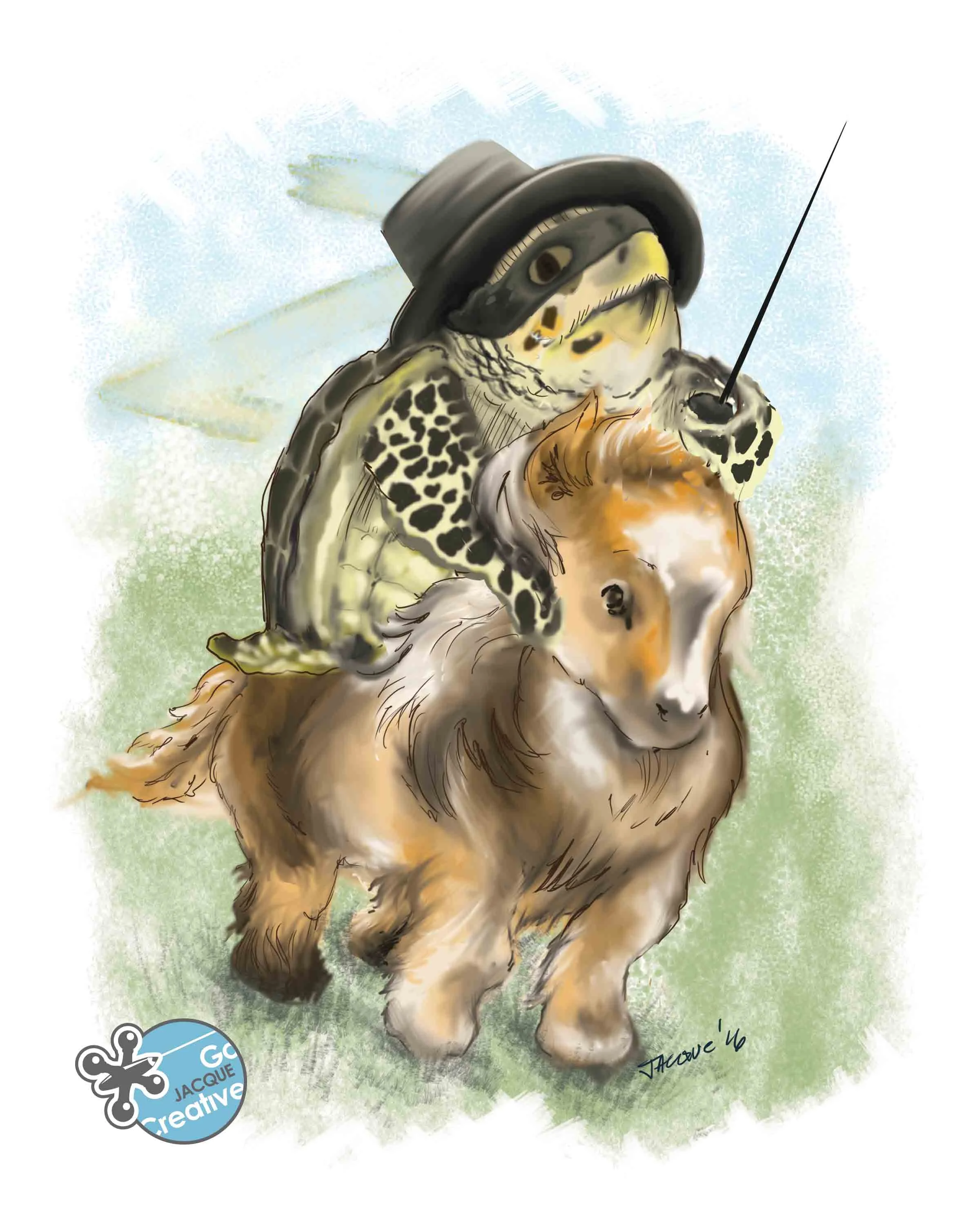 Hawksbill Turtle as Zorro