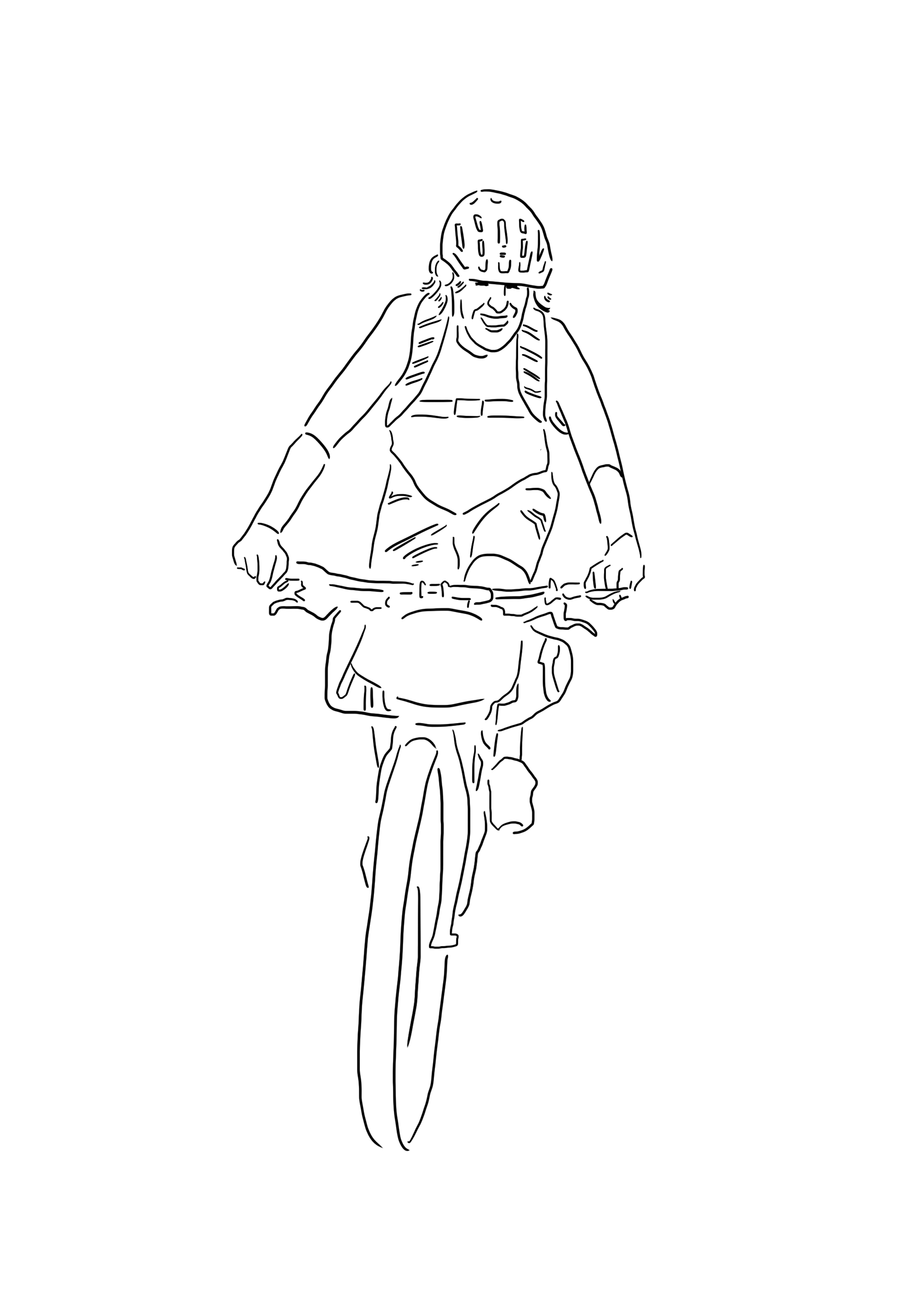 Jo and her bike. Bless... She looks so happy.