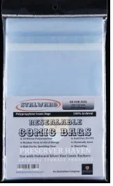 RESEALABLE SILVER REGULAR COMIC BAGS (PACK OF 100)