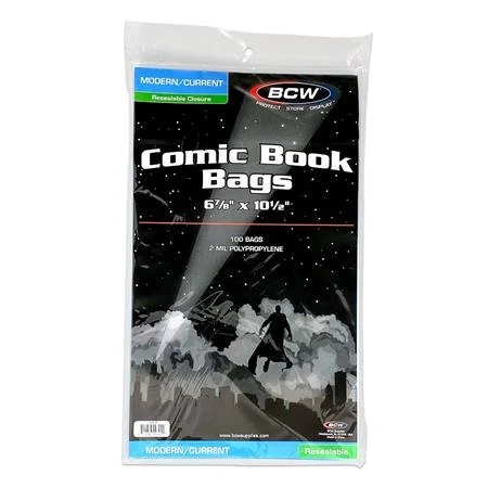 RESEALABLE CURRENT COMIC BAGS (PACK OF 100)